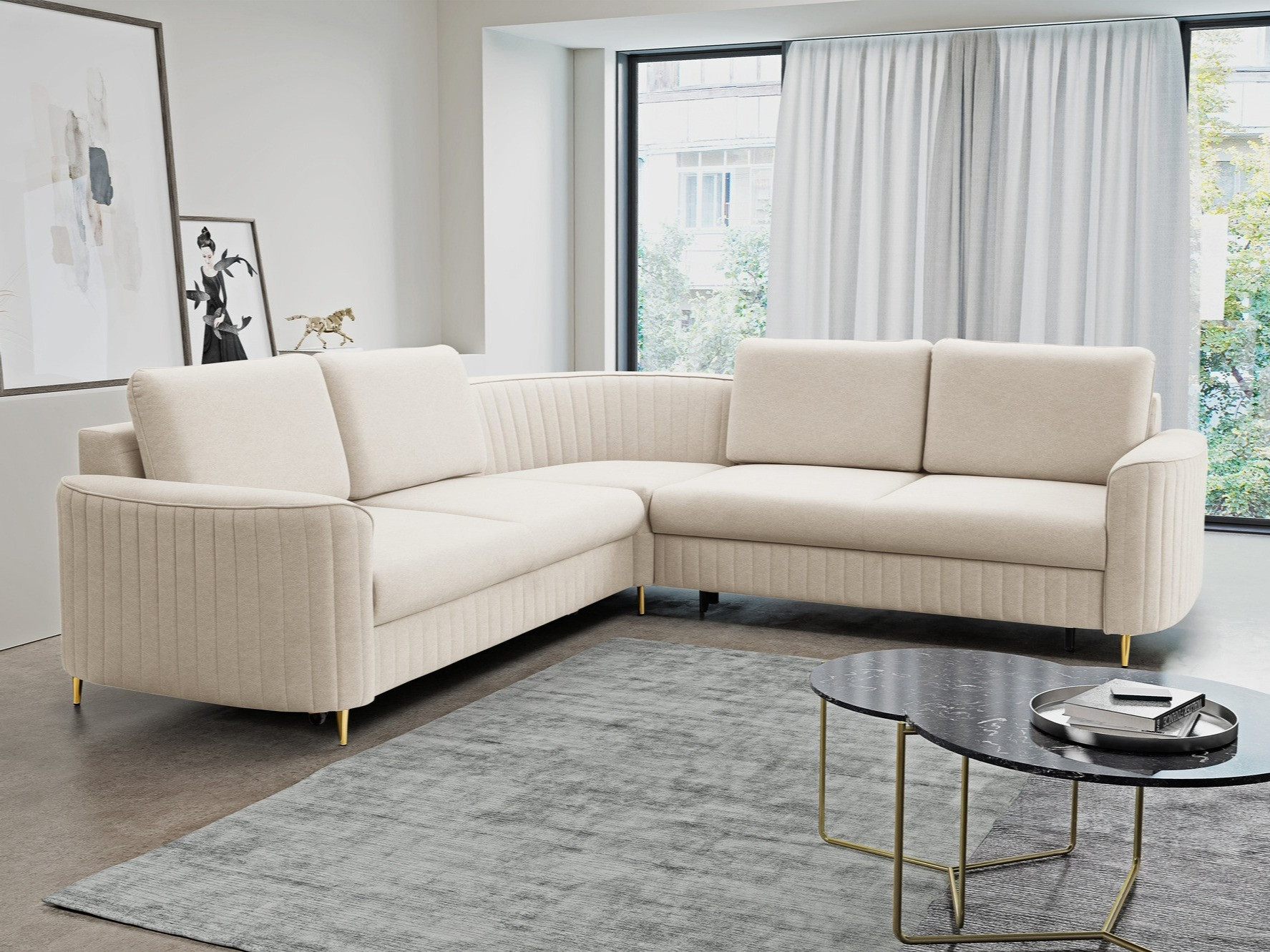 Ugaona sofa Kingston 157 (Castel 03)