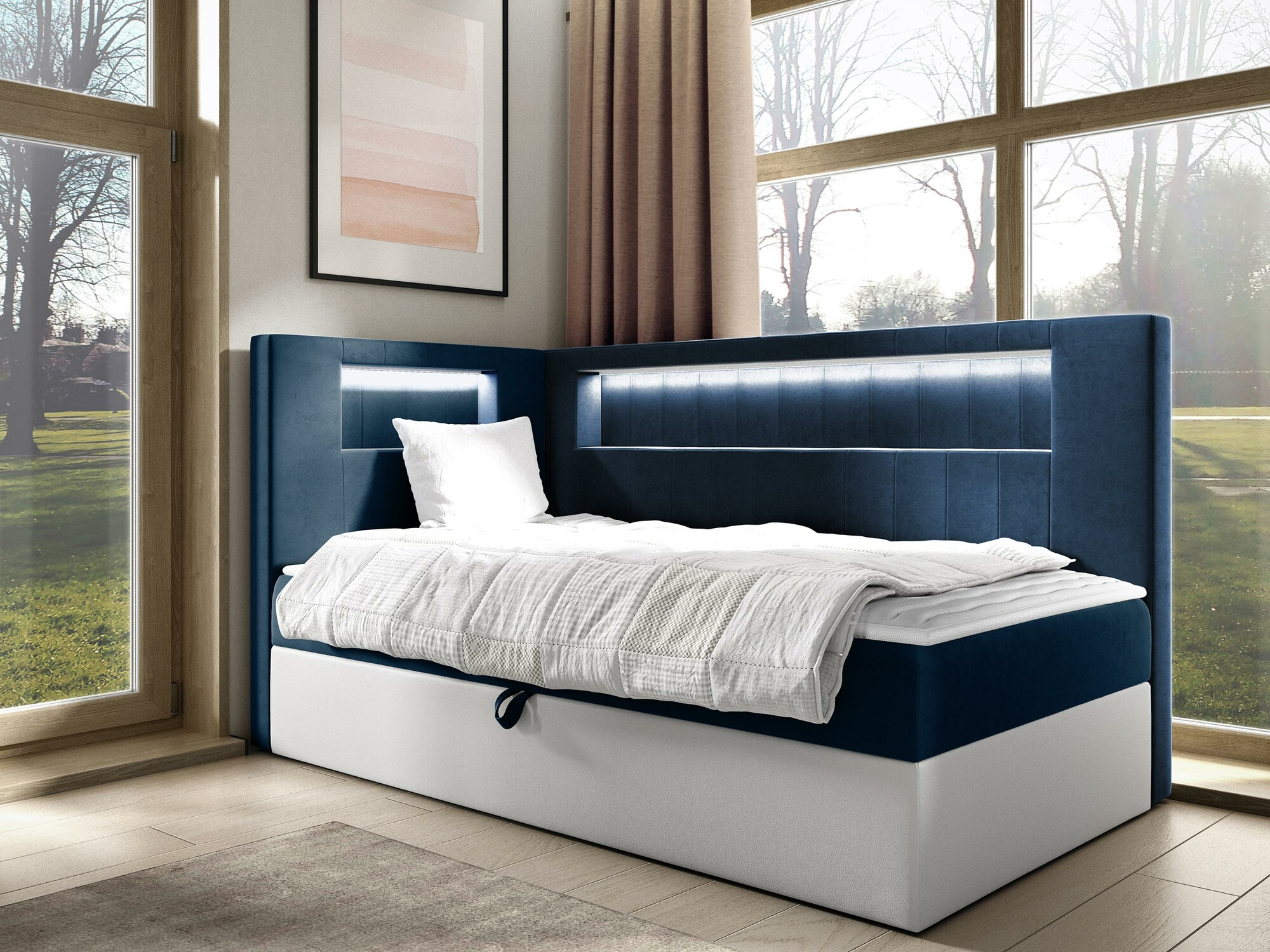 Boxspring krevet Baltimore 172 (Soft 017 + Fresh 11)