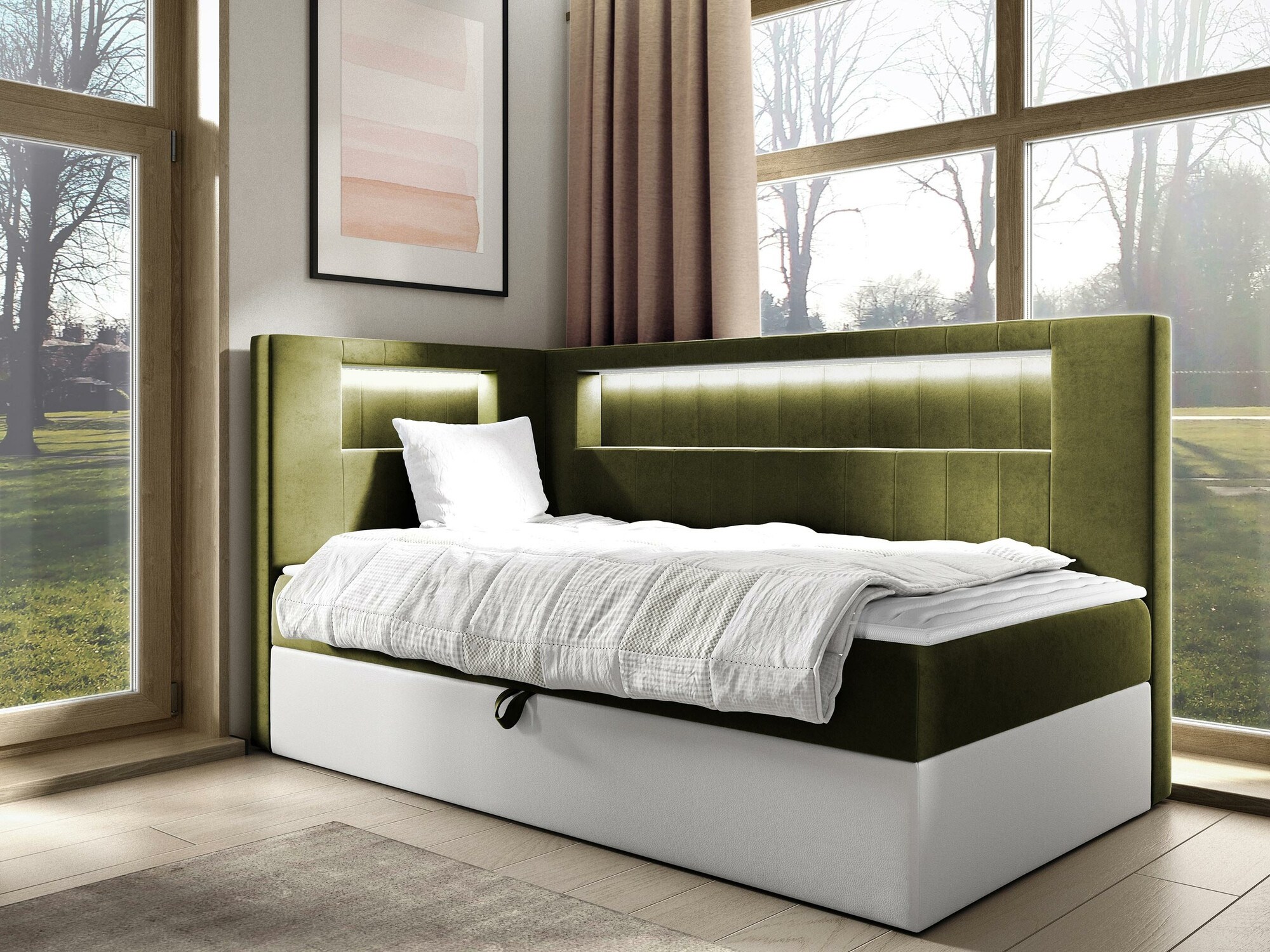 Boxspring krevet Baltimore 172 (Soft 017 + Fresh 12)