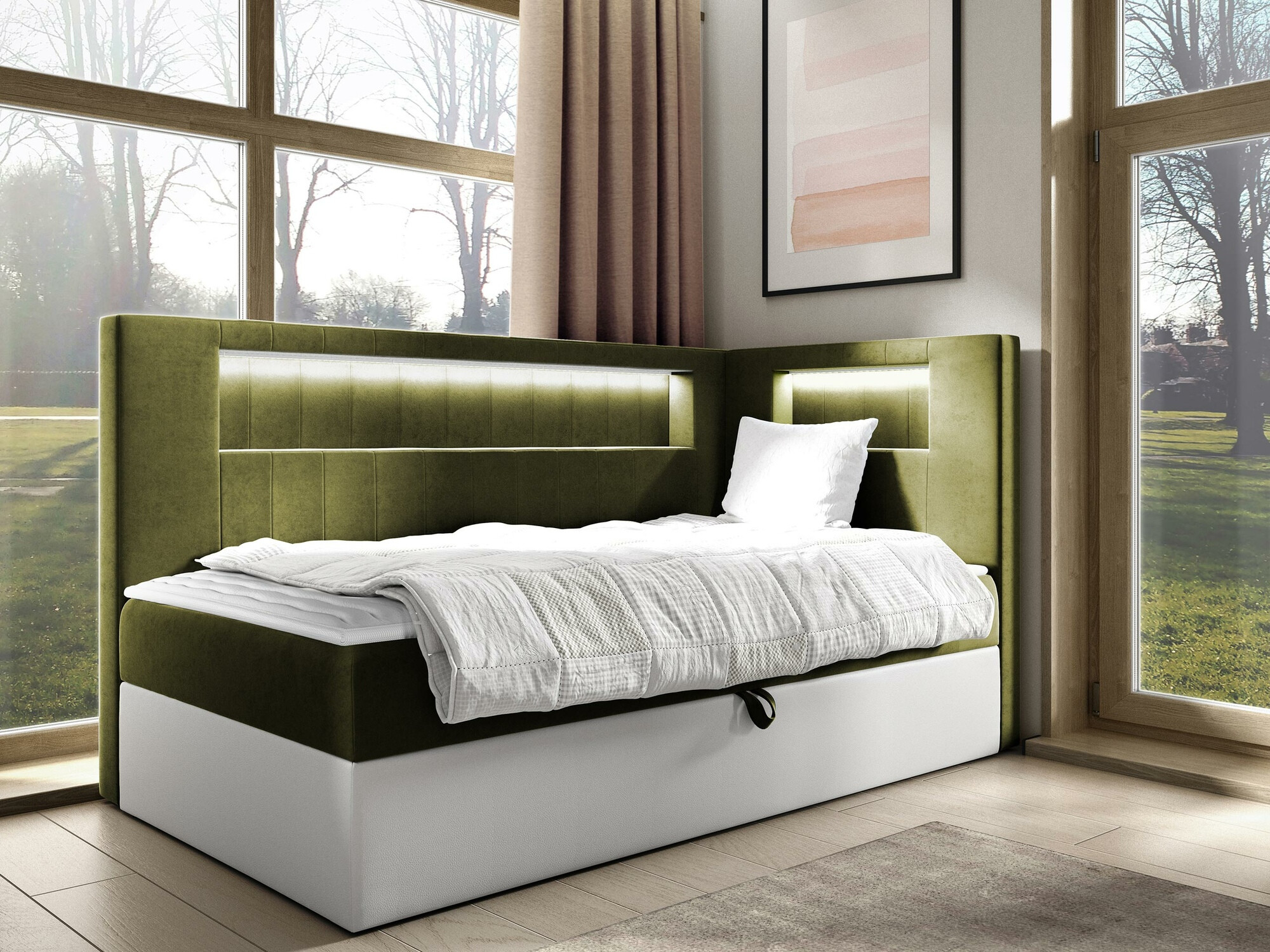 Boxspring krevet Baltimore 172 (Soft 017 + Fresh 12)