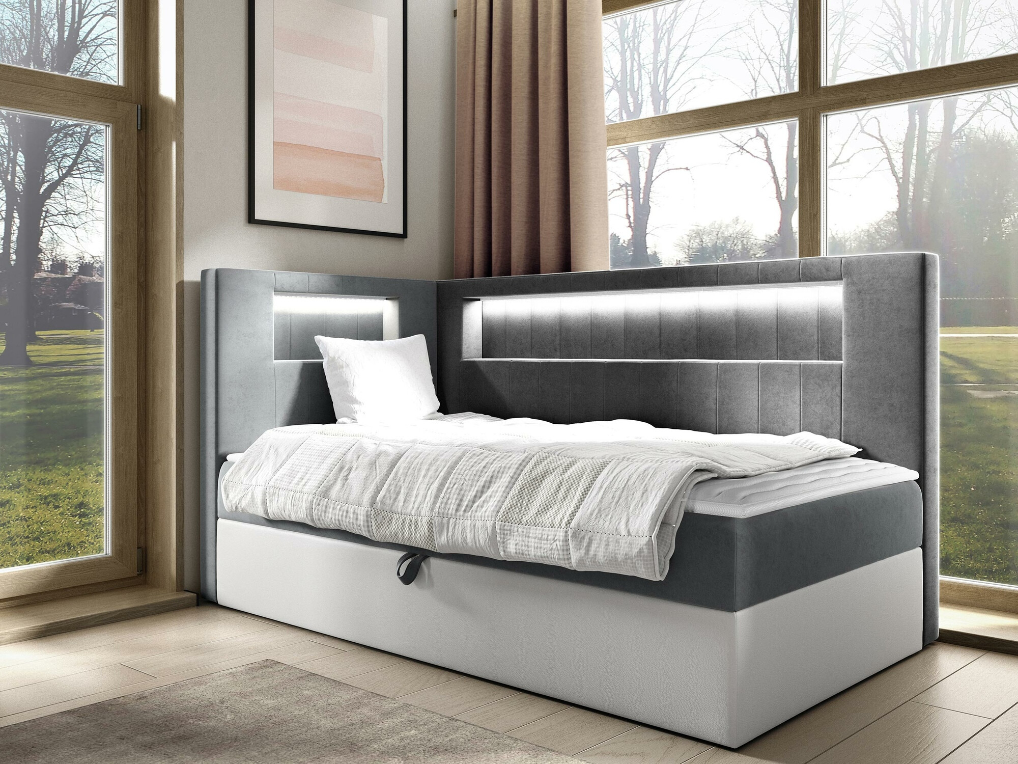 Boxspring krevet Baltimore 172 (Soft 017 + Fresh 14)