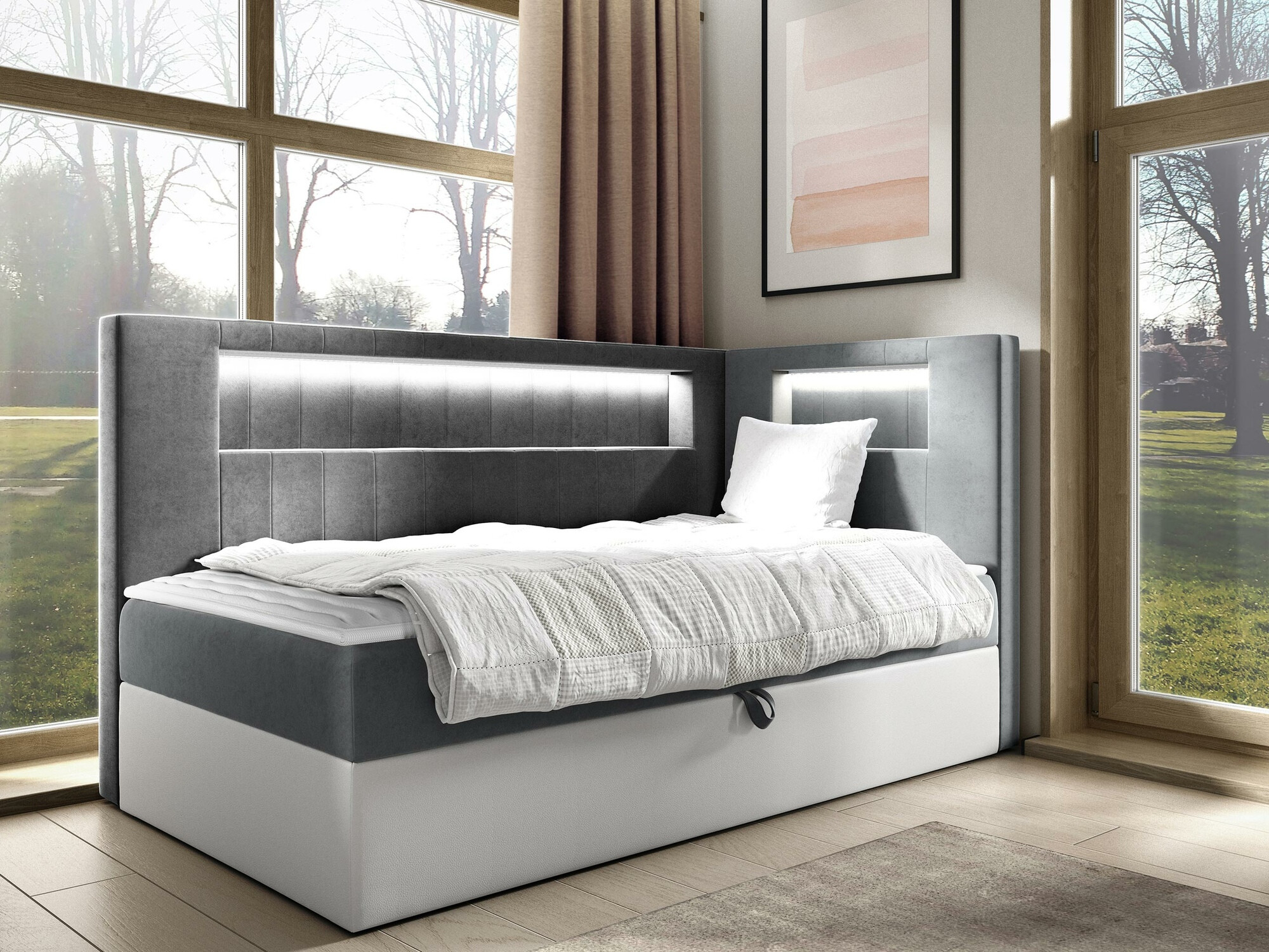 Boxspring krevet Baltimore 172 (Soft 017 + Fresh 14)