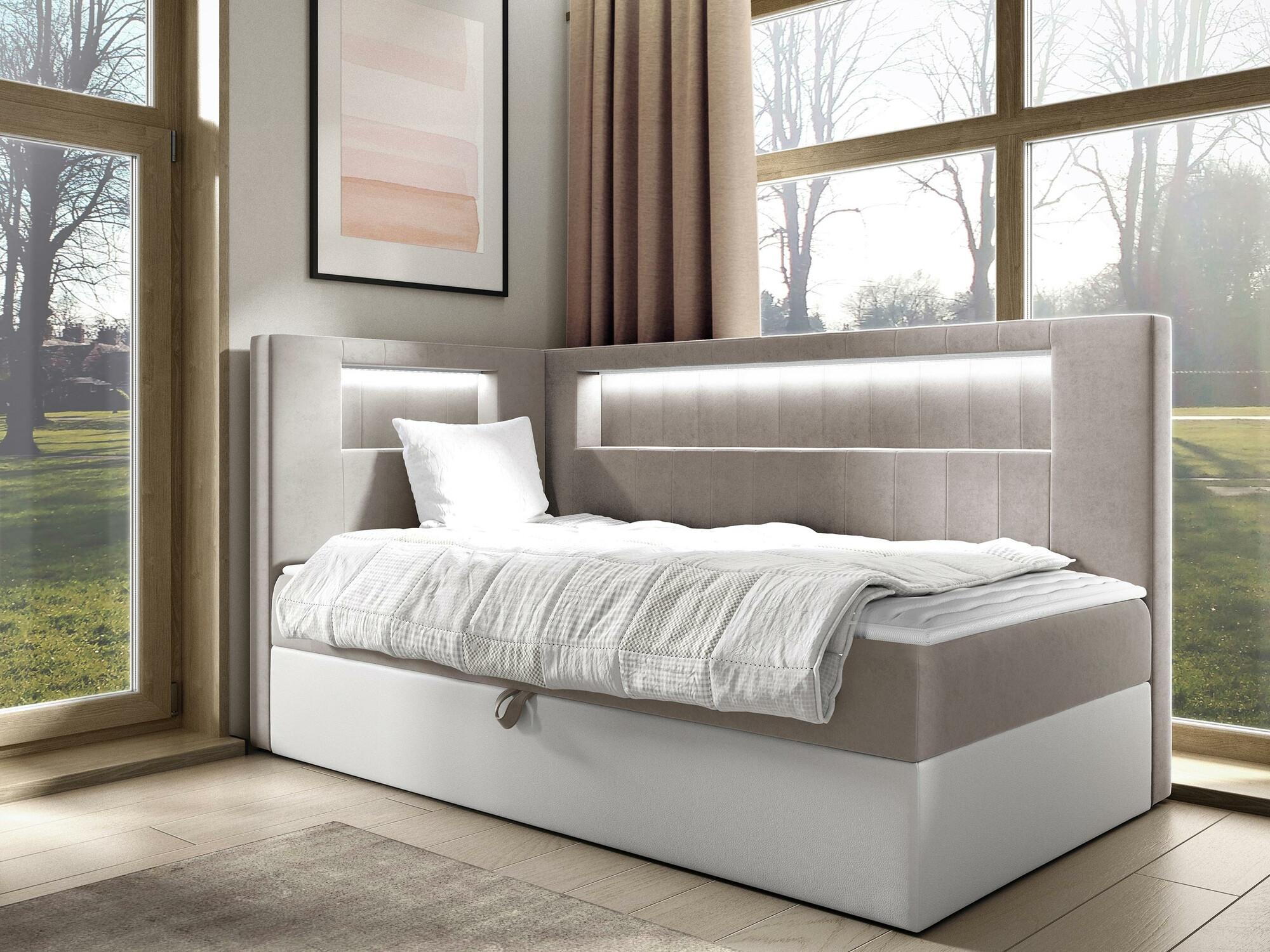 Boxspring krevet Baltimore 172 (Soft 017 + Fresh 1)