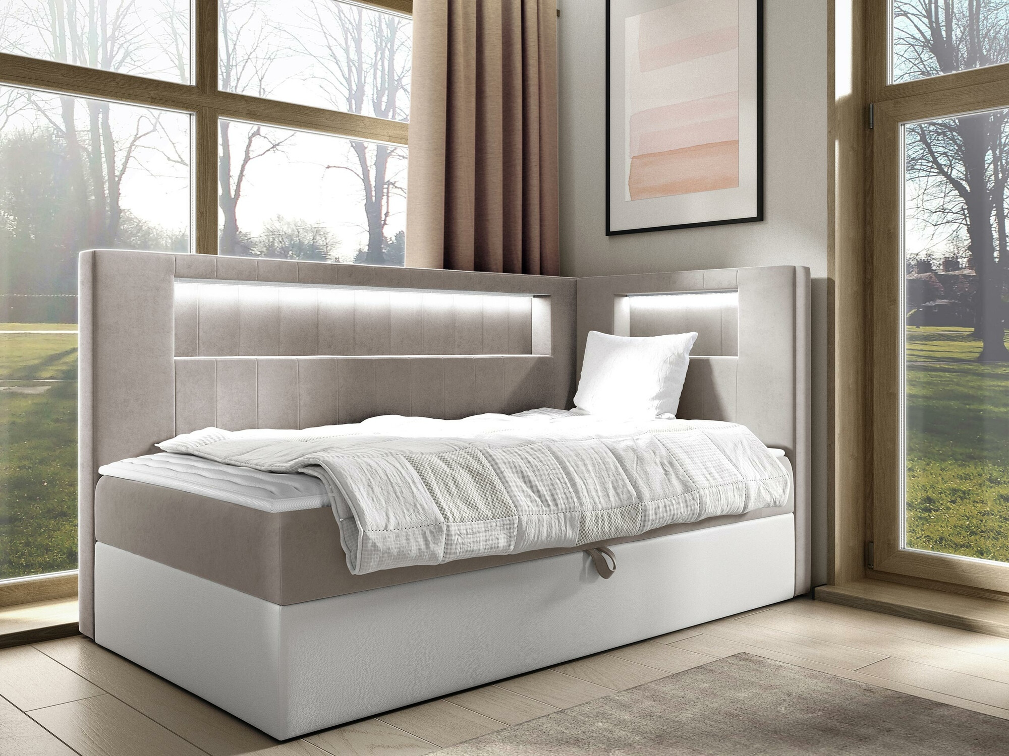 Boxspring krevet Baltimore 172 (Soft 017 + Fresh 1)