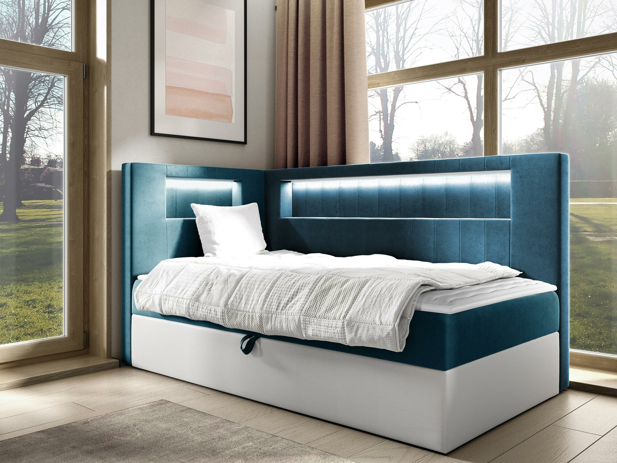 Boxspring krevet Baltimore 172 (Soft 017 + Fresh 34)