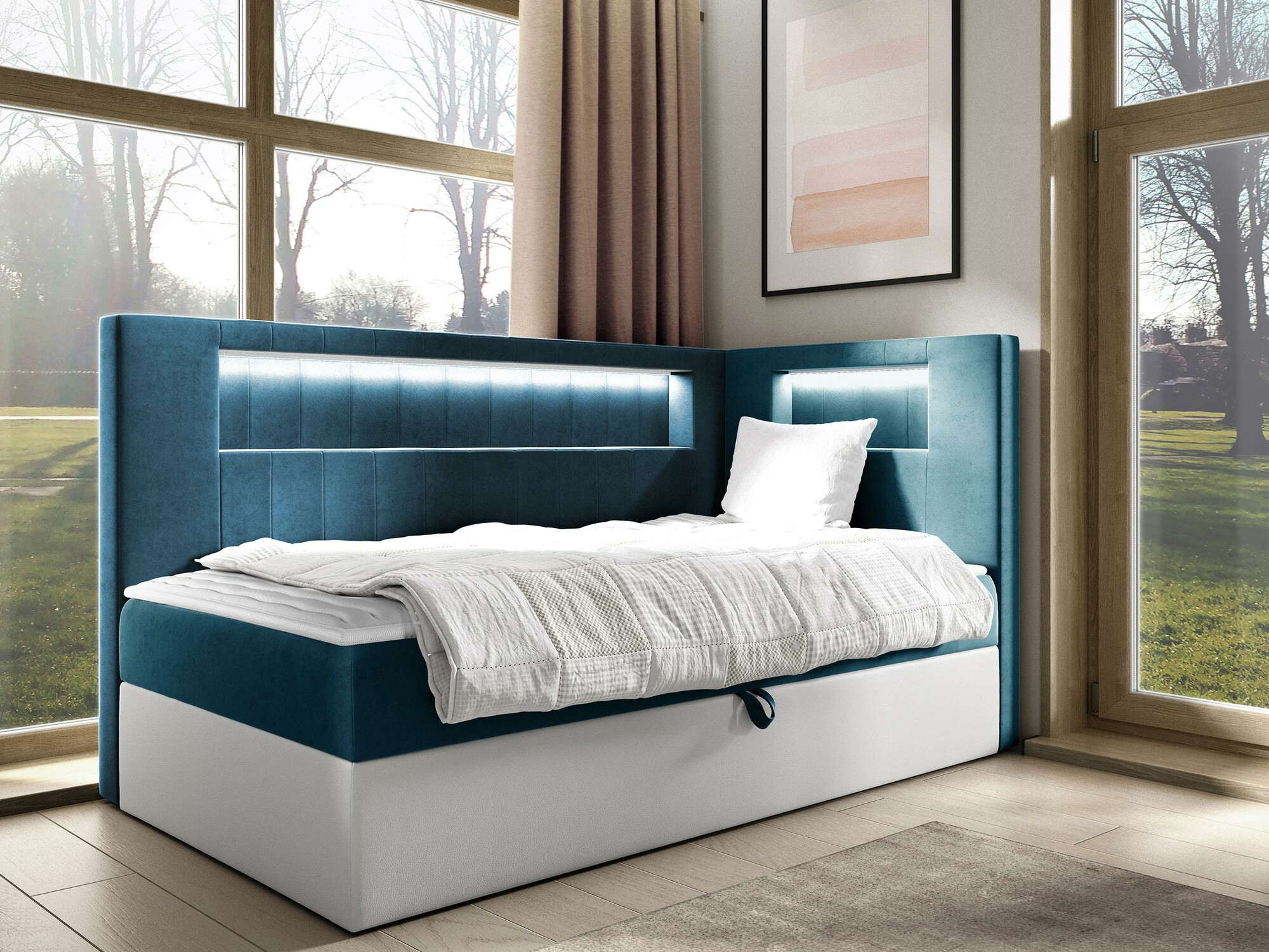 Boxspring krevet Baltimore 172 (Soft 017 + Fresh 34)