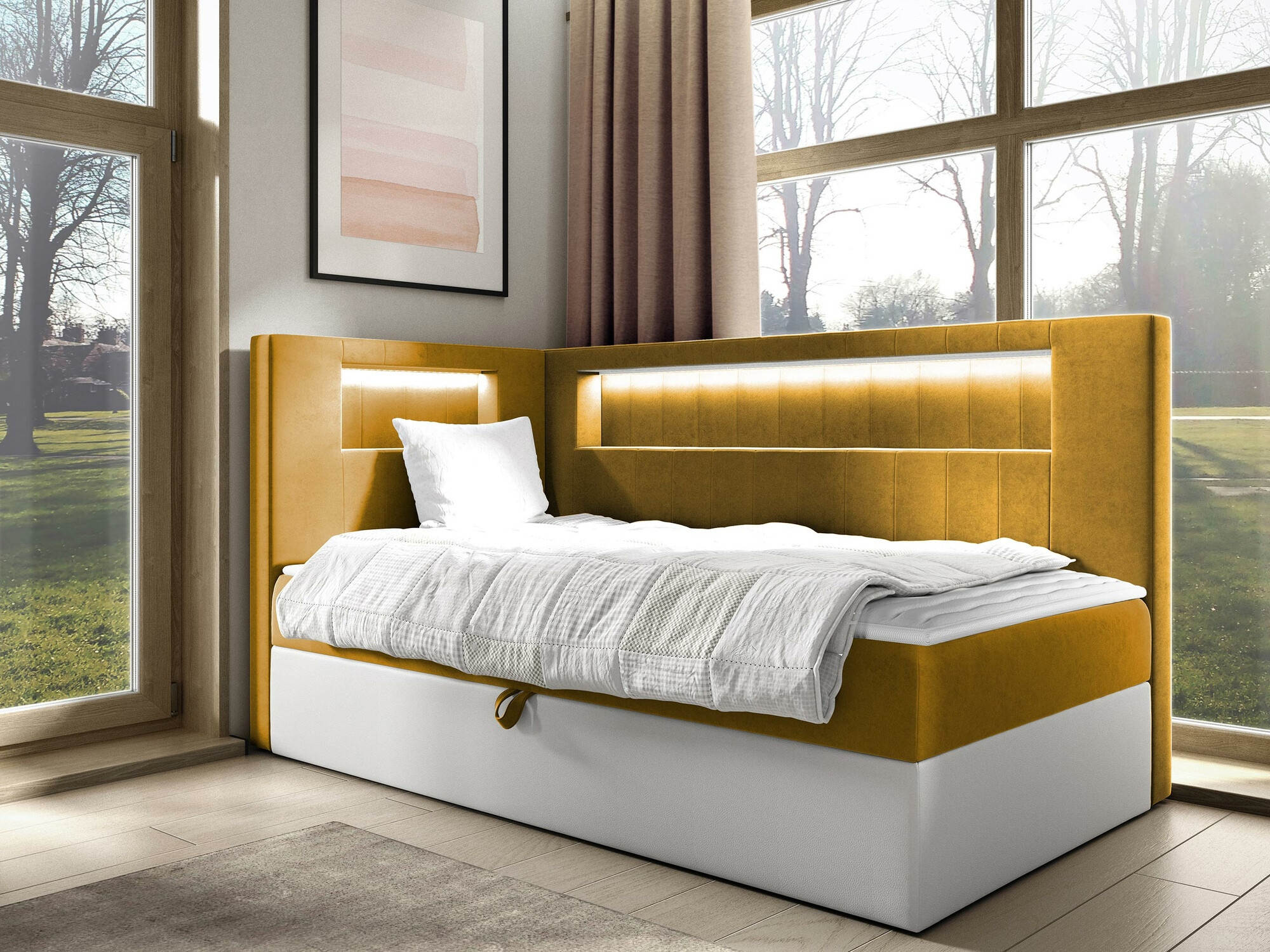 Boxspring krevet Baltimore 172 (Soft 017 + Fresh 37)