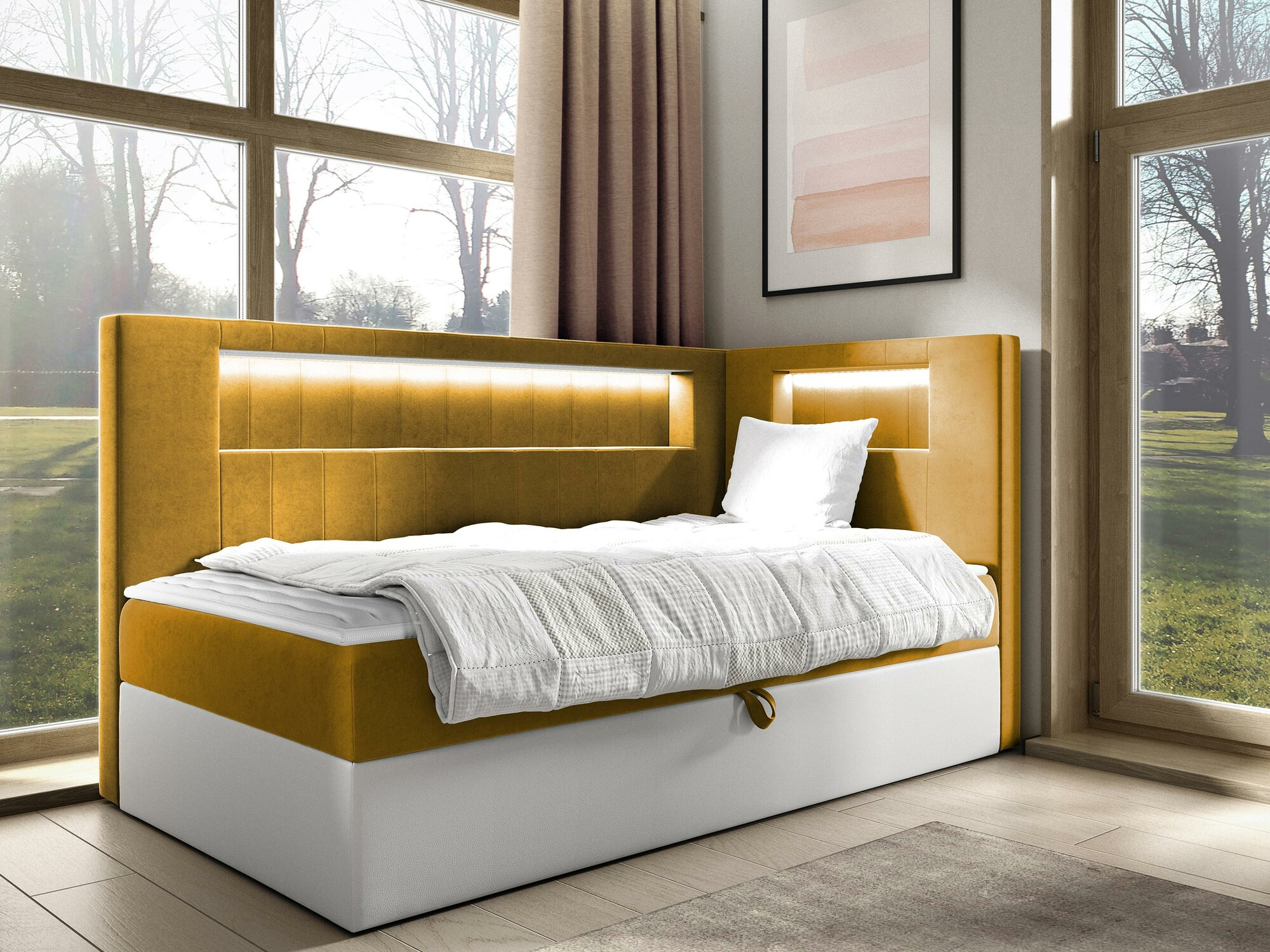 Boxspring krevet Baltimore 172 (Soft 017 + Fresh 37)