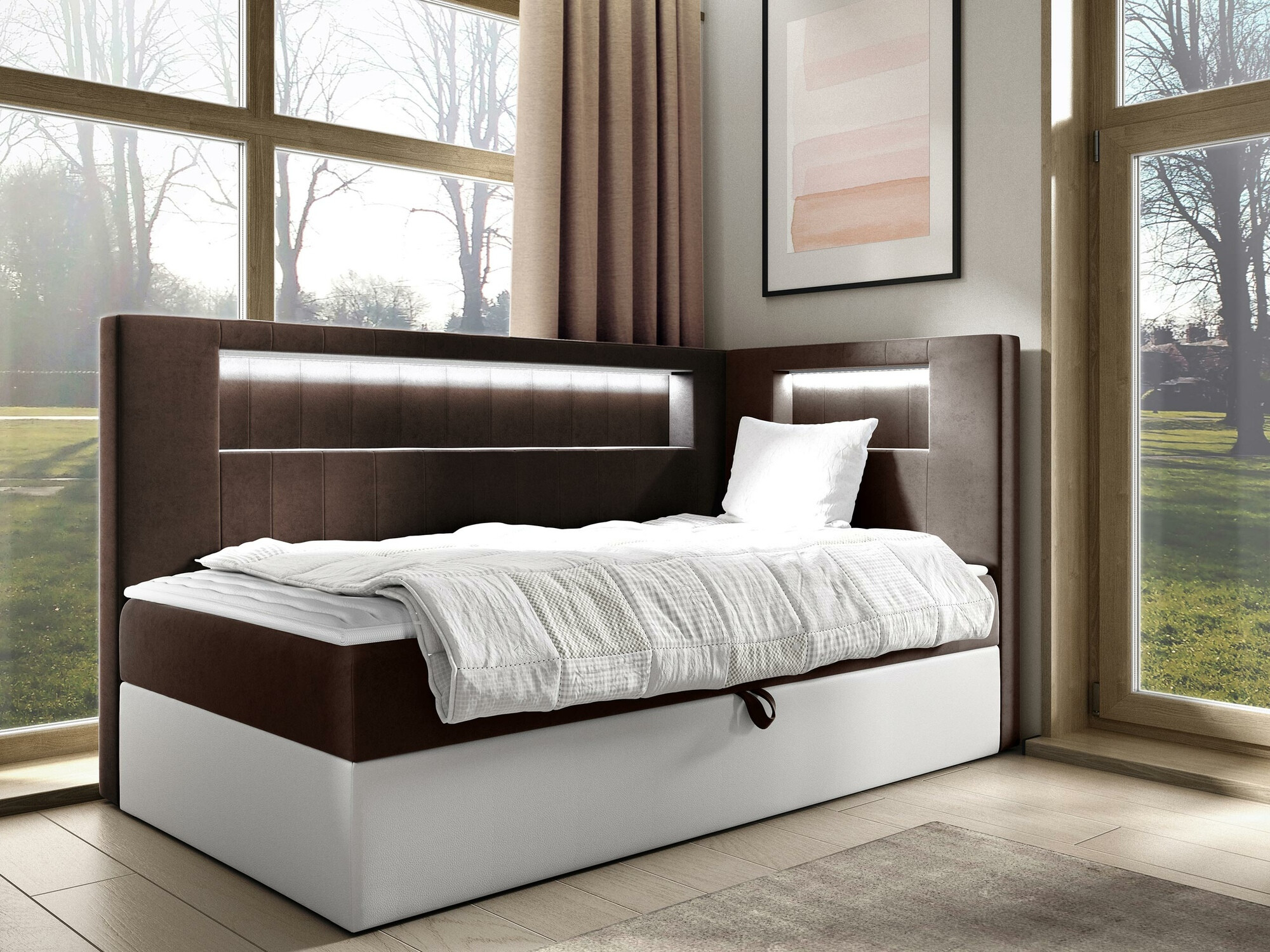 Boxspring krevet Baltimore 172 (Soft 017 + Fresh 4)