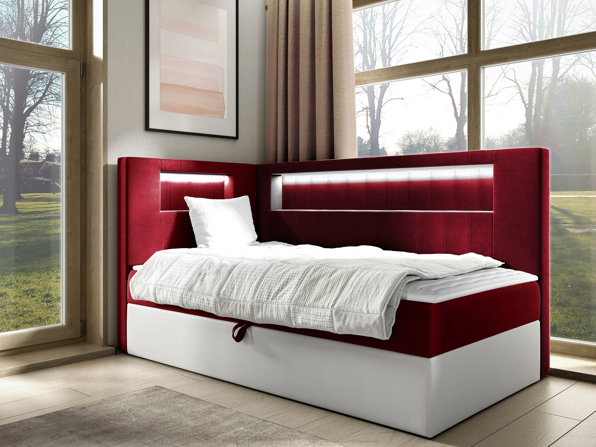 Boxspring krevet Baltimore 172 (Soft 017 + Fresh 8)