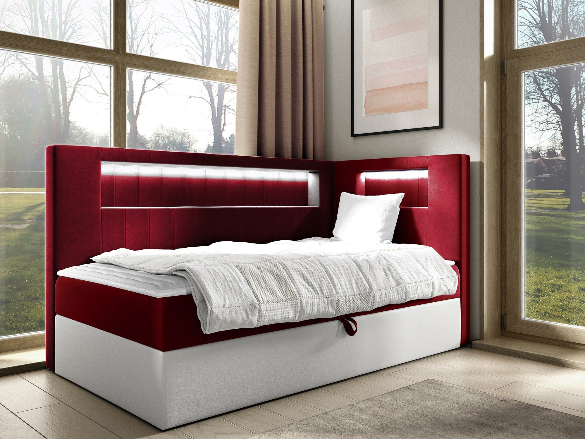 Boxspring krevet Baltimore 172 (Soft 017 + Fresh 8)