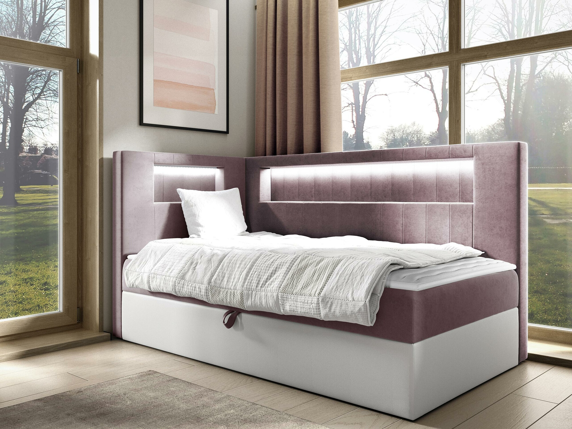 Boxspring krevet Baltimore 172 (Soft 017 + Fresh 9)