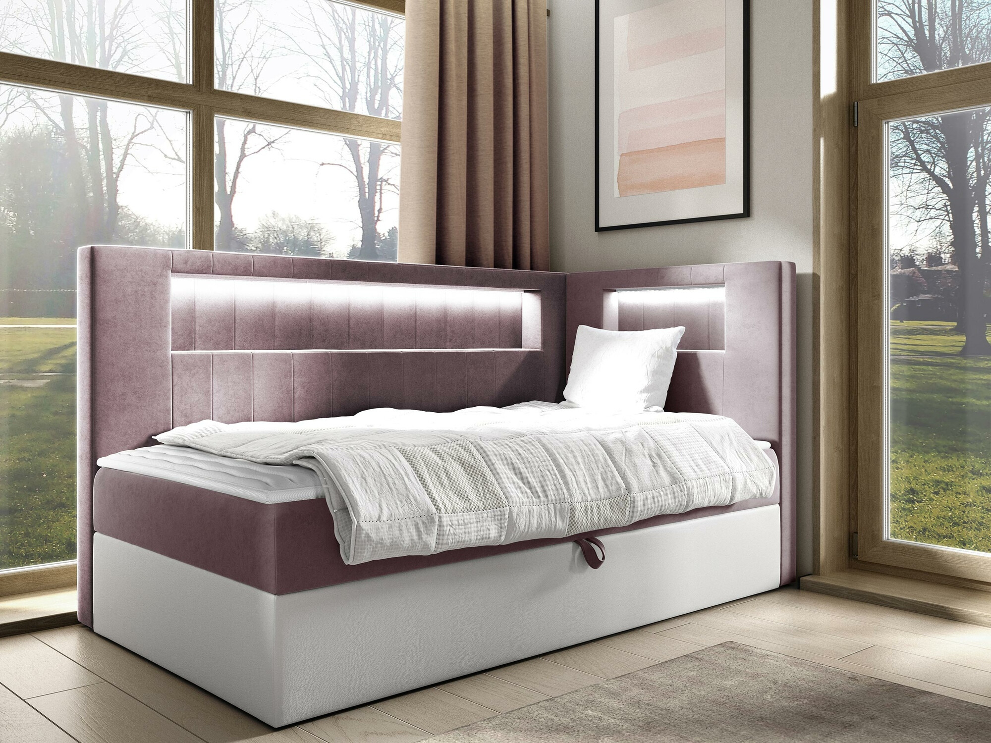Boxspring krevet Baltimore 172 (Soft 017 + Fresh 9)