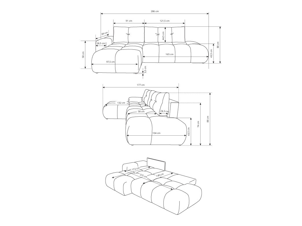 Ugaona garnitura Kingston 156 (Curio 97)