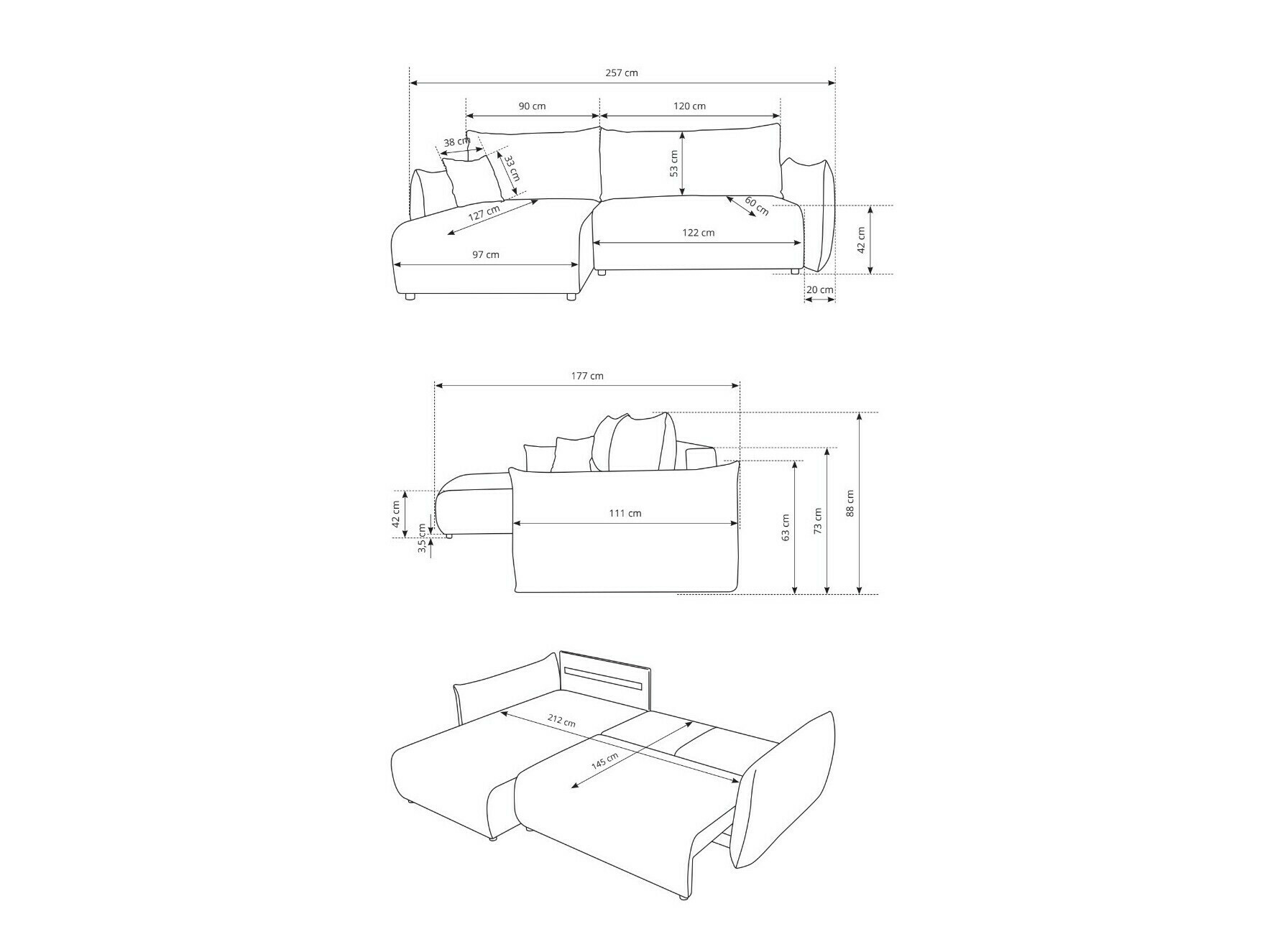 Ugaona sofa Kingston 153 (Tilia 37)