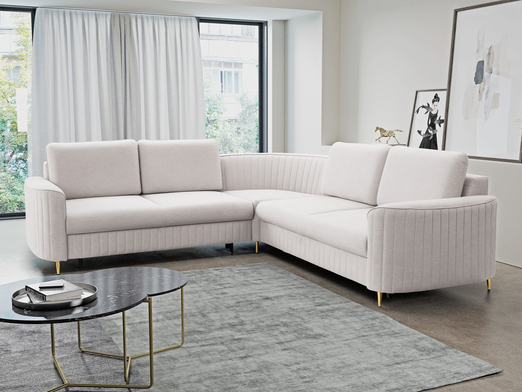 Ugaona sofa Kingston 157 (Castel 04)
