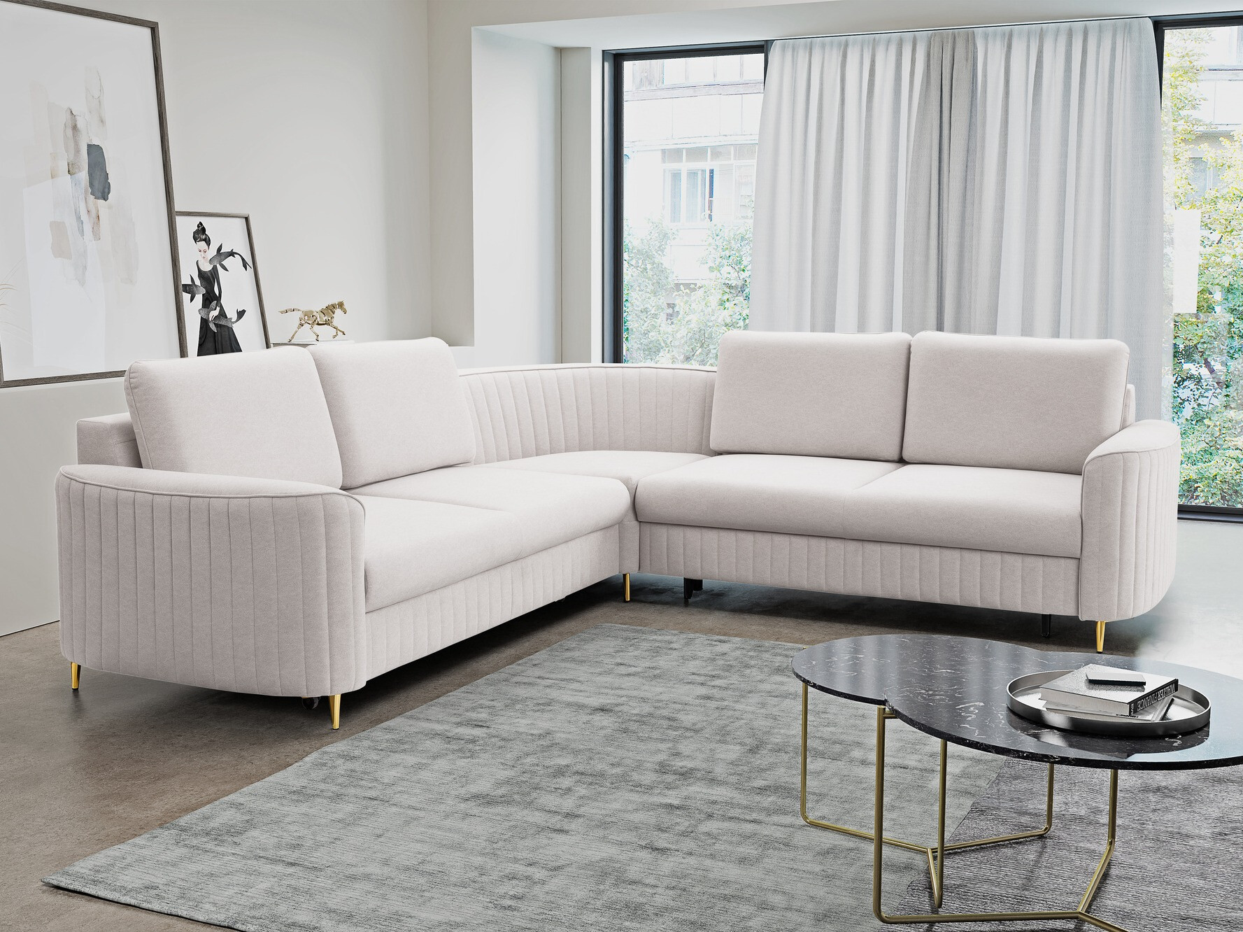 Ugaona sofa Kingston 157 (Castel 04)