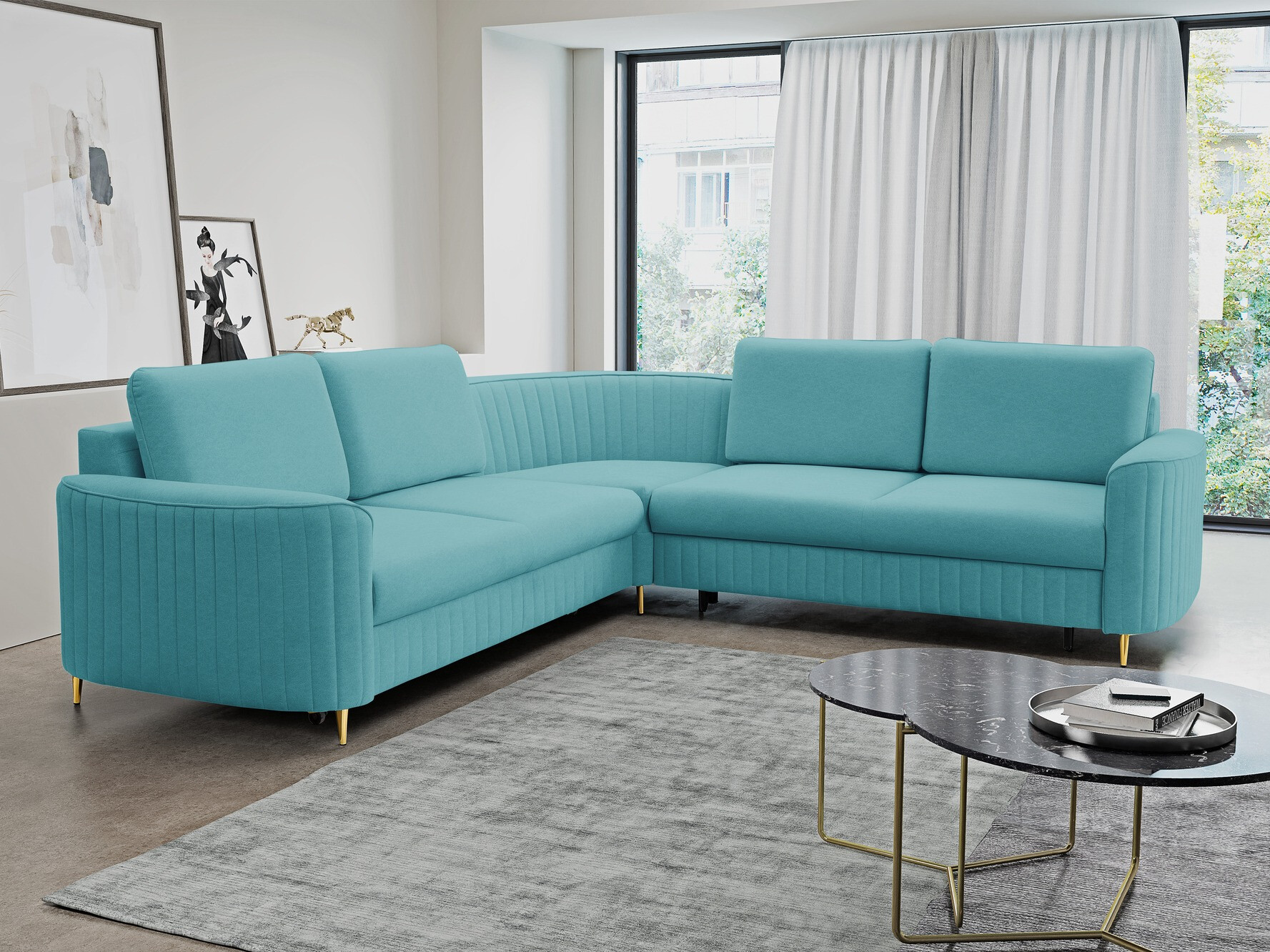 Ugaona sofa Kingston 157 (Castel 70)