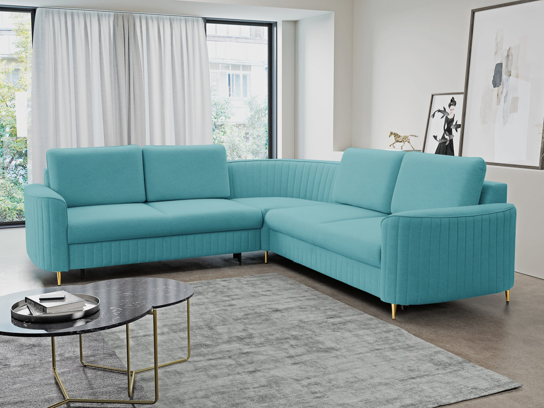 Ugaona sofa Kingston 157 (Castel 70)
