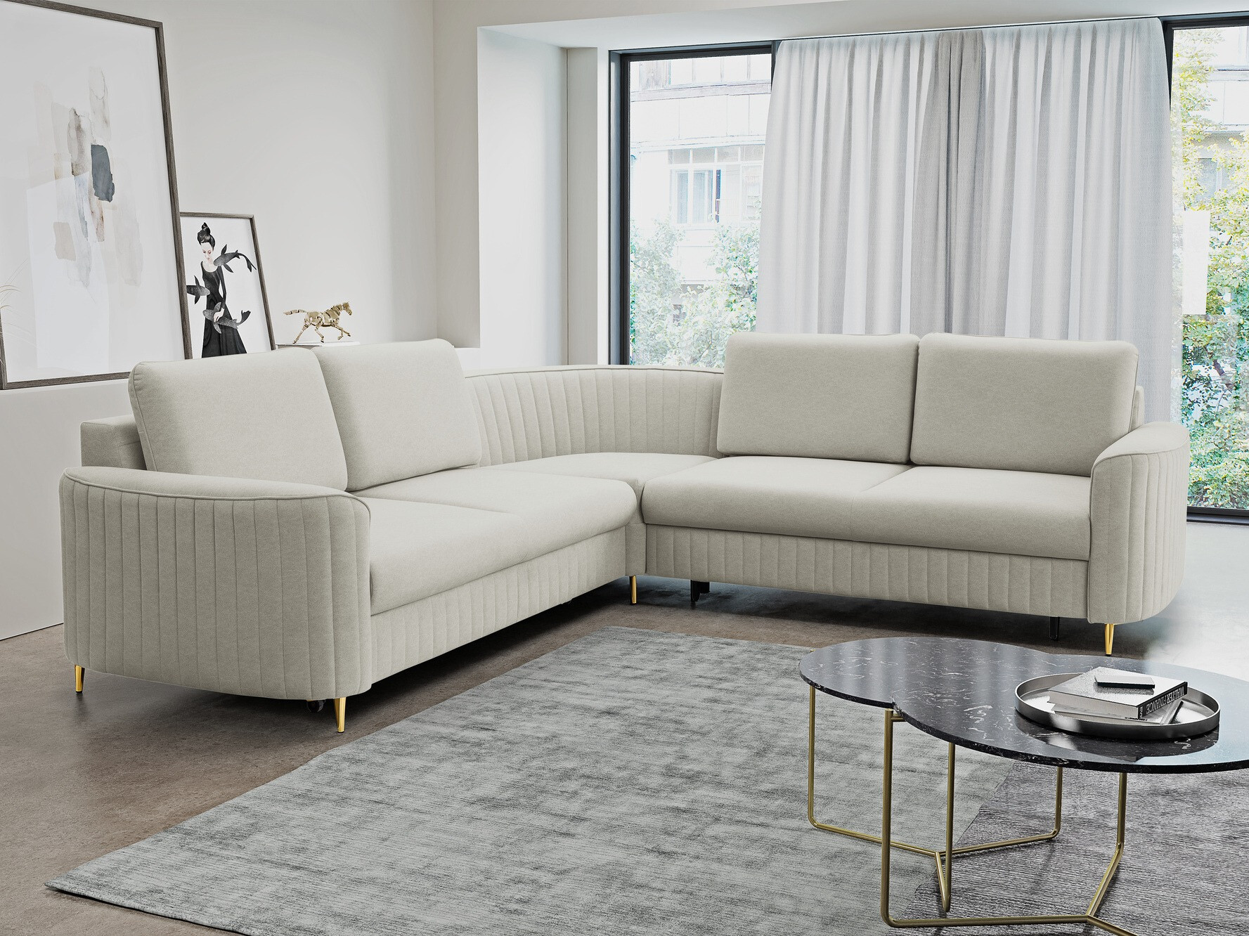 Ugaona sofa Kingston 157 (Castel 80)