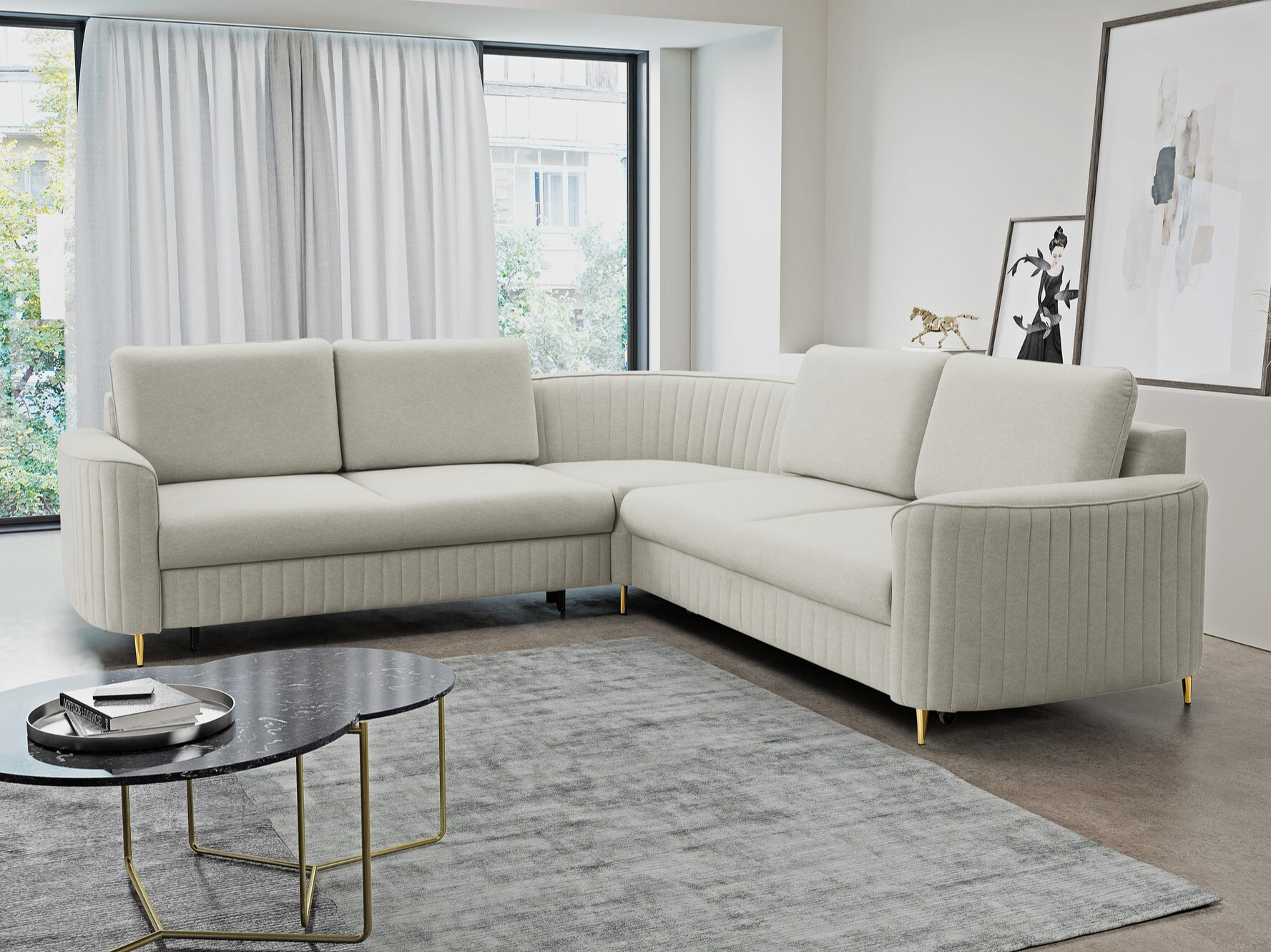 Ugaona sofa Kingston 157 (Castel 80)