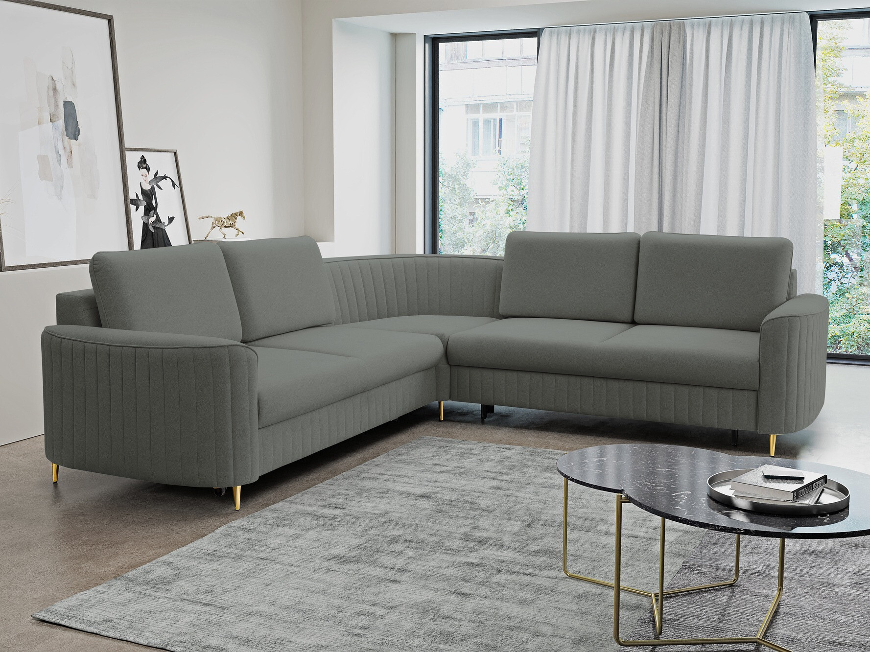 Ugaona sofa Kingston 157 (Castel 93)