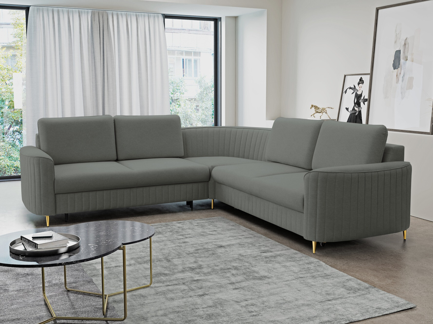 Ugaona sofa Kingston 157 (Castel 93)