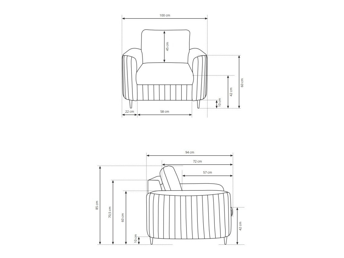 Fotelja Kingston 160