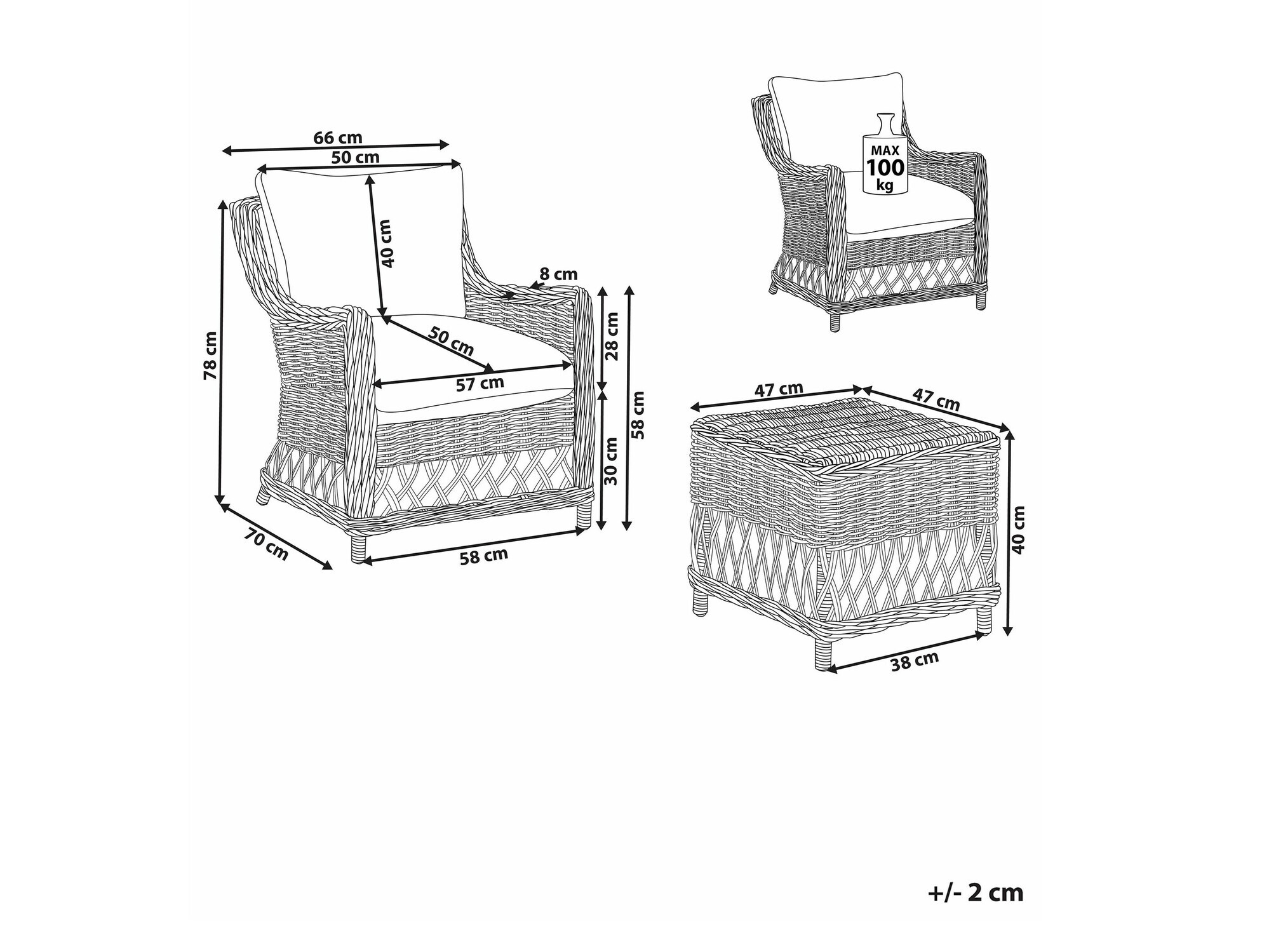 Set baštenskog nameštaja Berwyn 2448