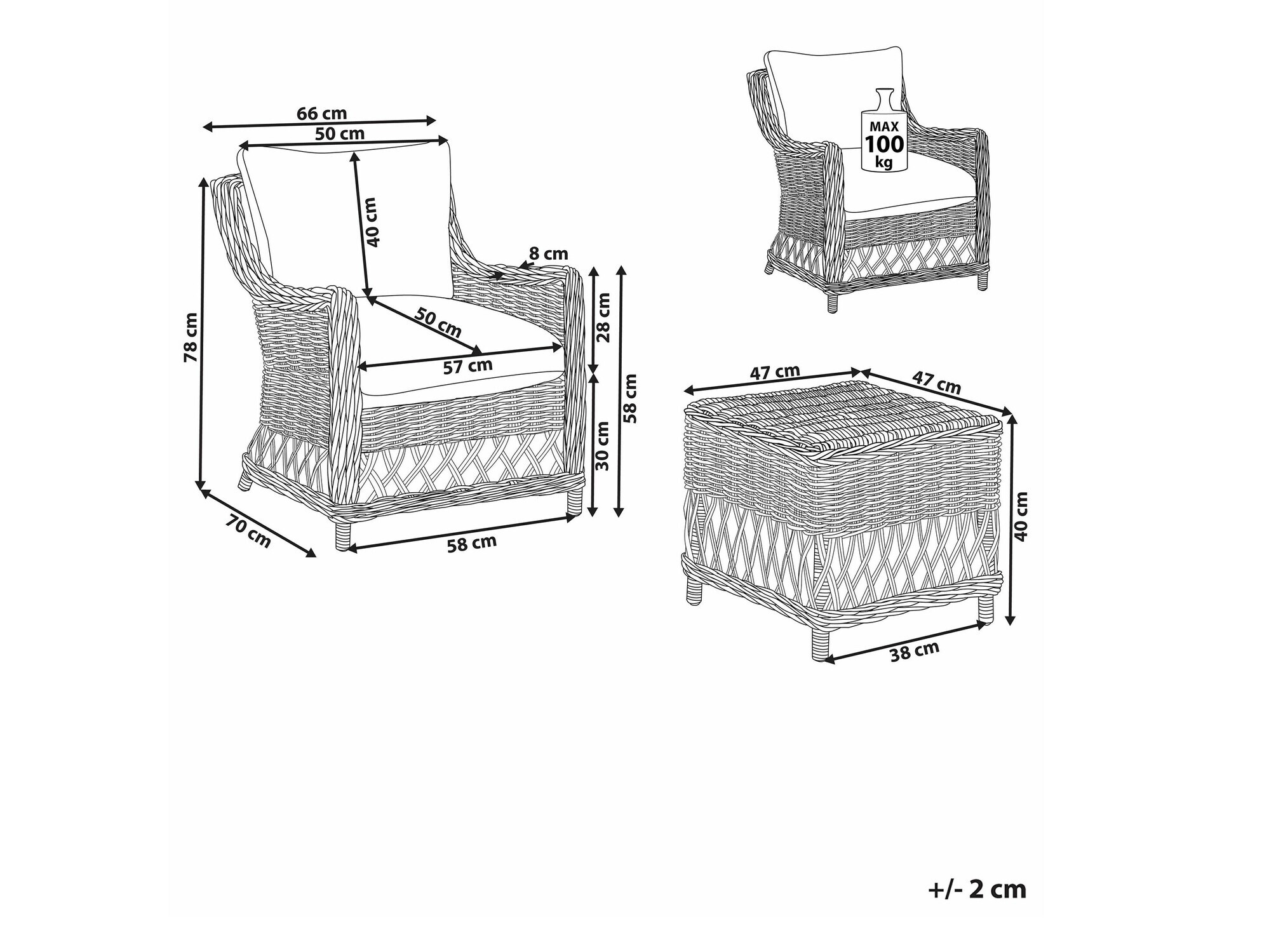 Set baštenskog nameštaja Berwyn 2449