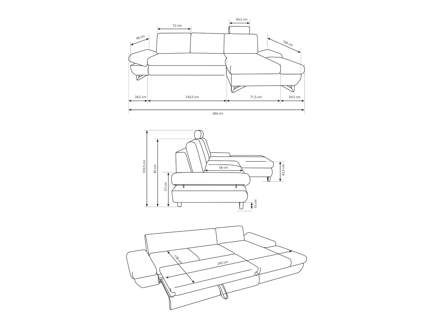 Ugaona sofa Kingston 161 (Avra 06)