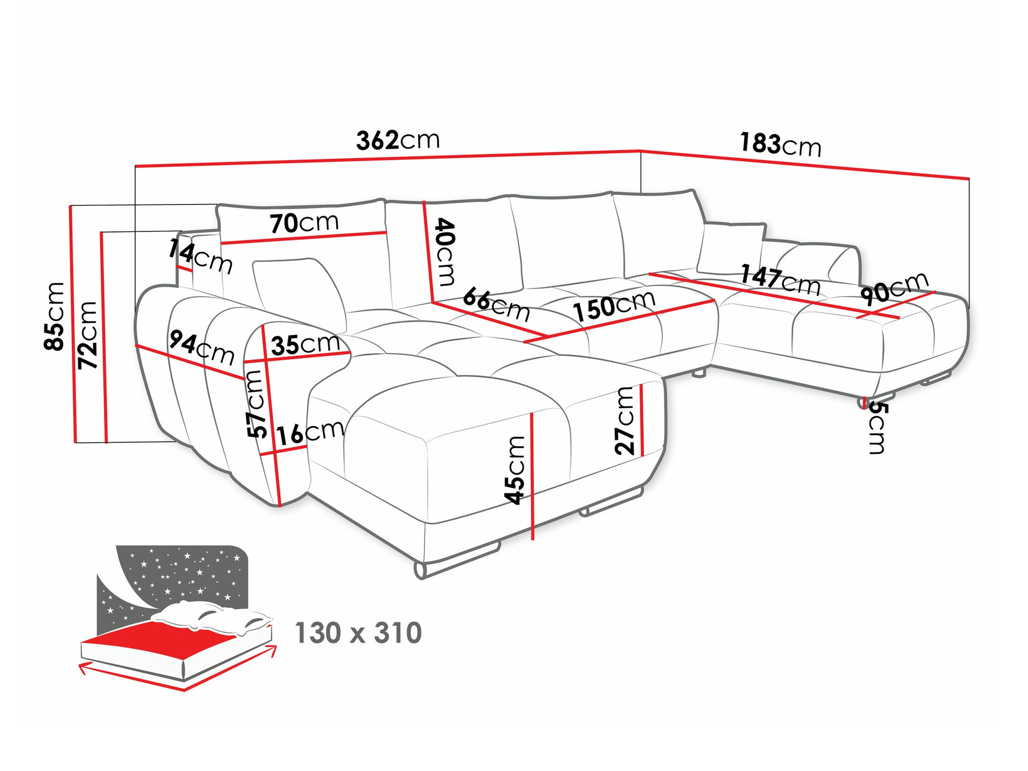 Ugaona sofa Camden 101 (Velo 623)