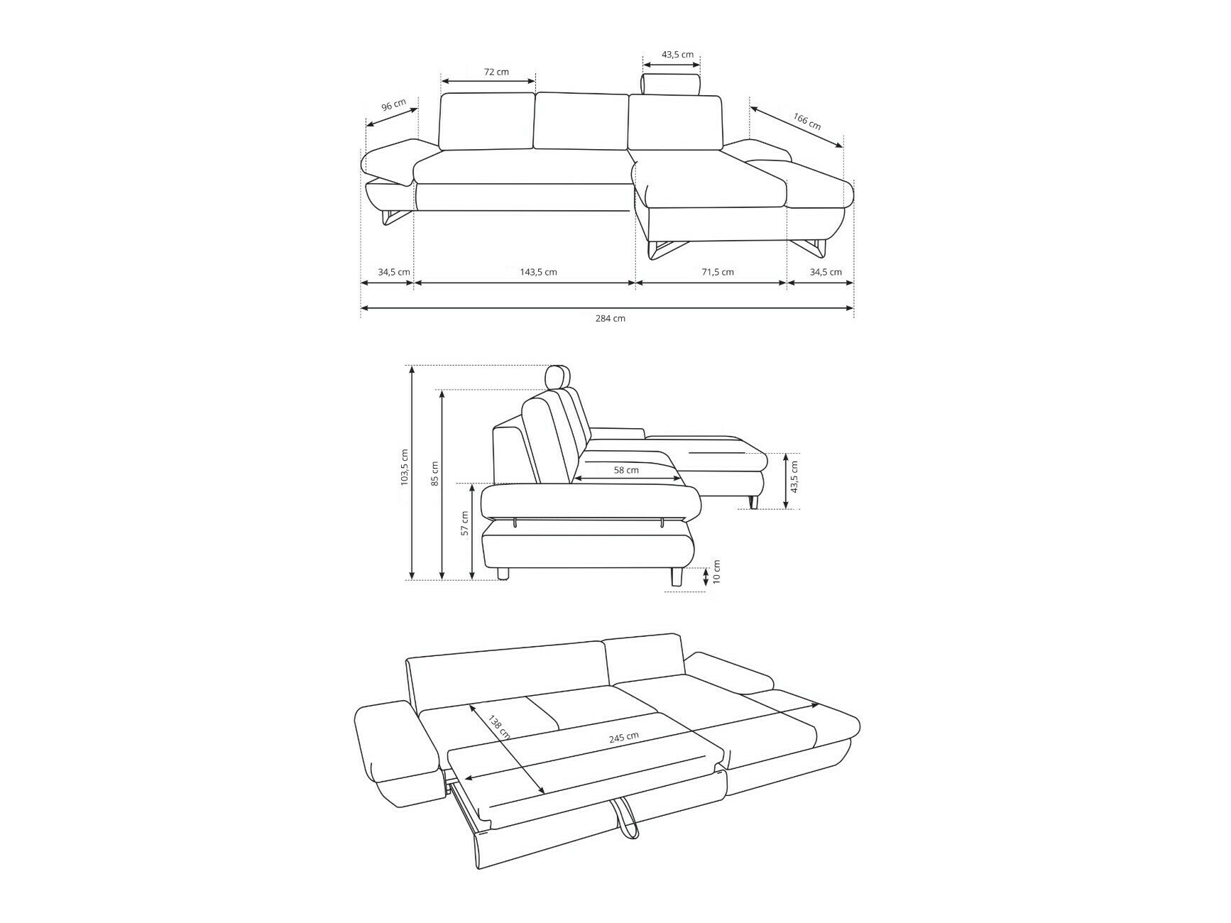 Ugaona sofa Kingston 161 (Sally 2)