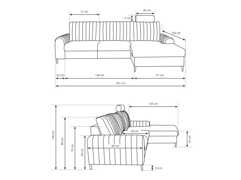 Ugaona sofa Kingston 163 (Loft 18)