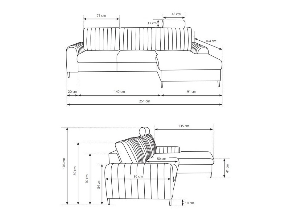 Ugaona sofa Kingston 163 (Loft 2)
