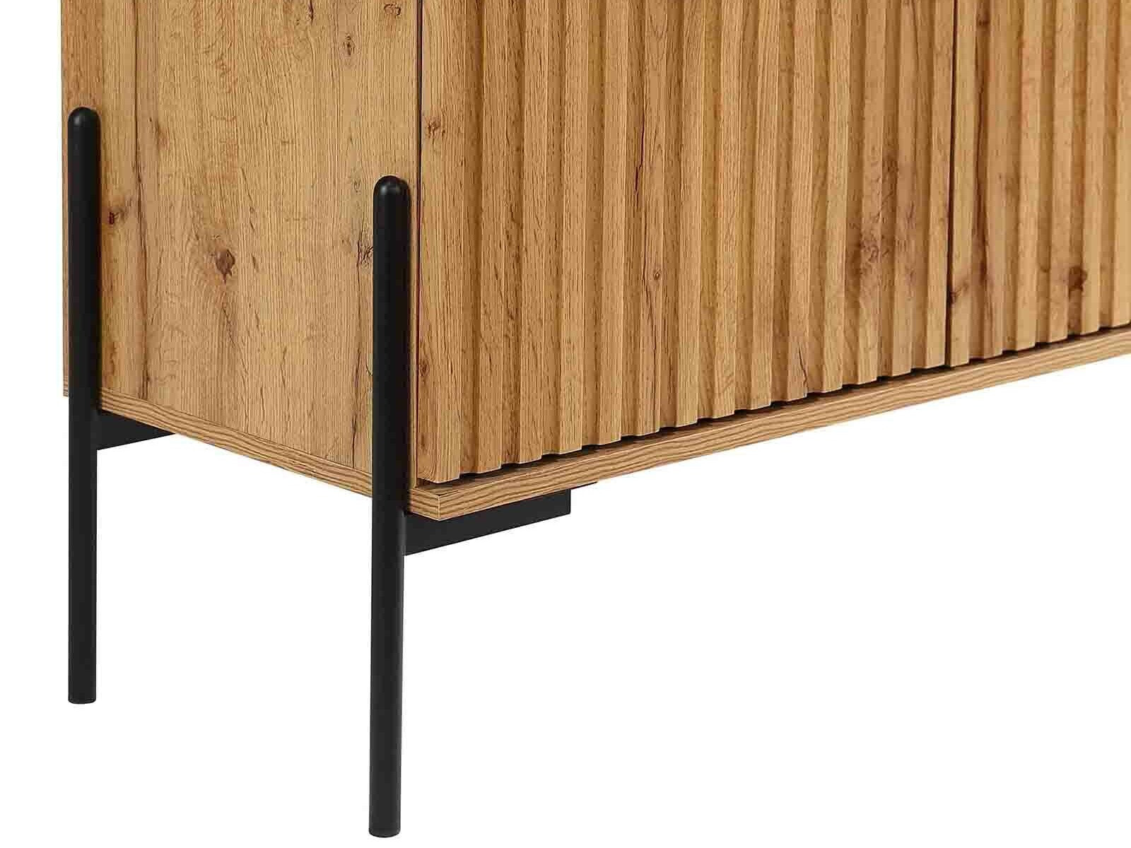 TV komoda Denton 1188 (Crno + Hrast Votan)