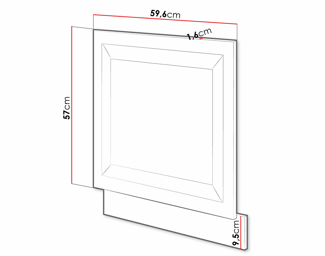 Vrata mašine za pranje posuđa Retro Grey 145