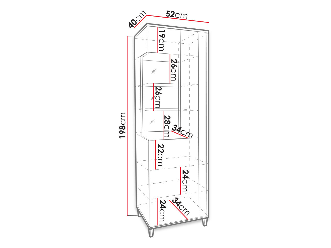 Polica Livseri 108 (Belo + Sjajno belo + Svetlo drvo)