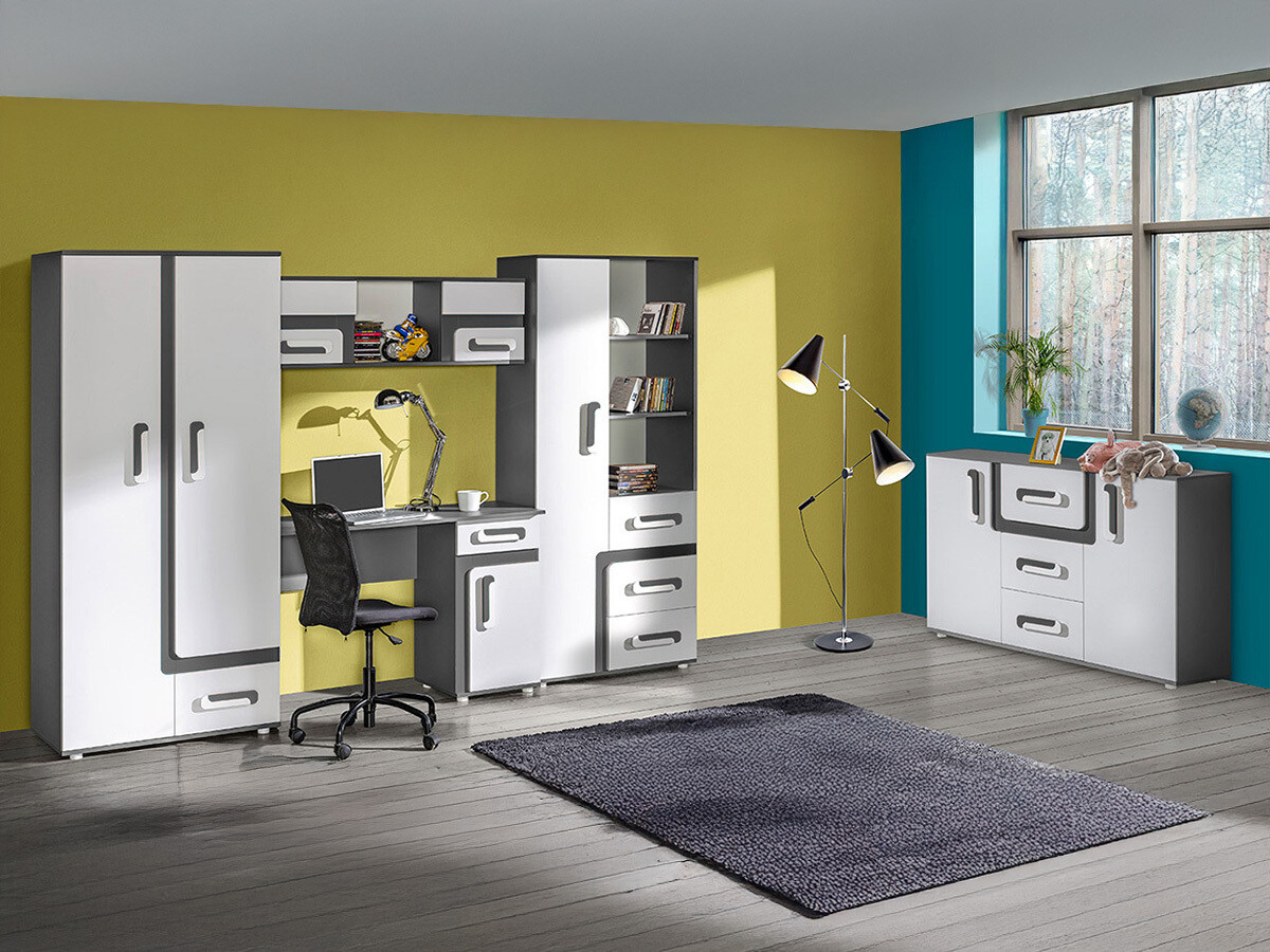 Dečija soba Aviseve 107 (Antracit + Belo)