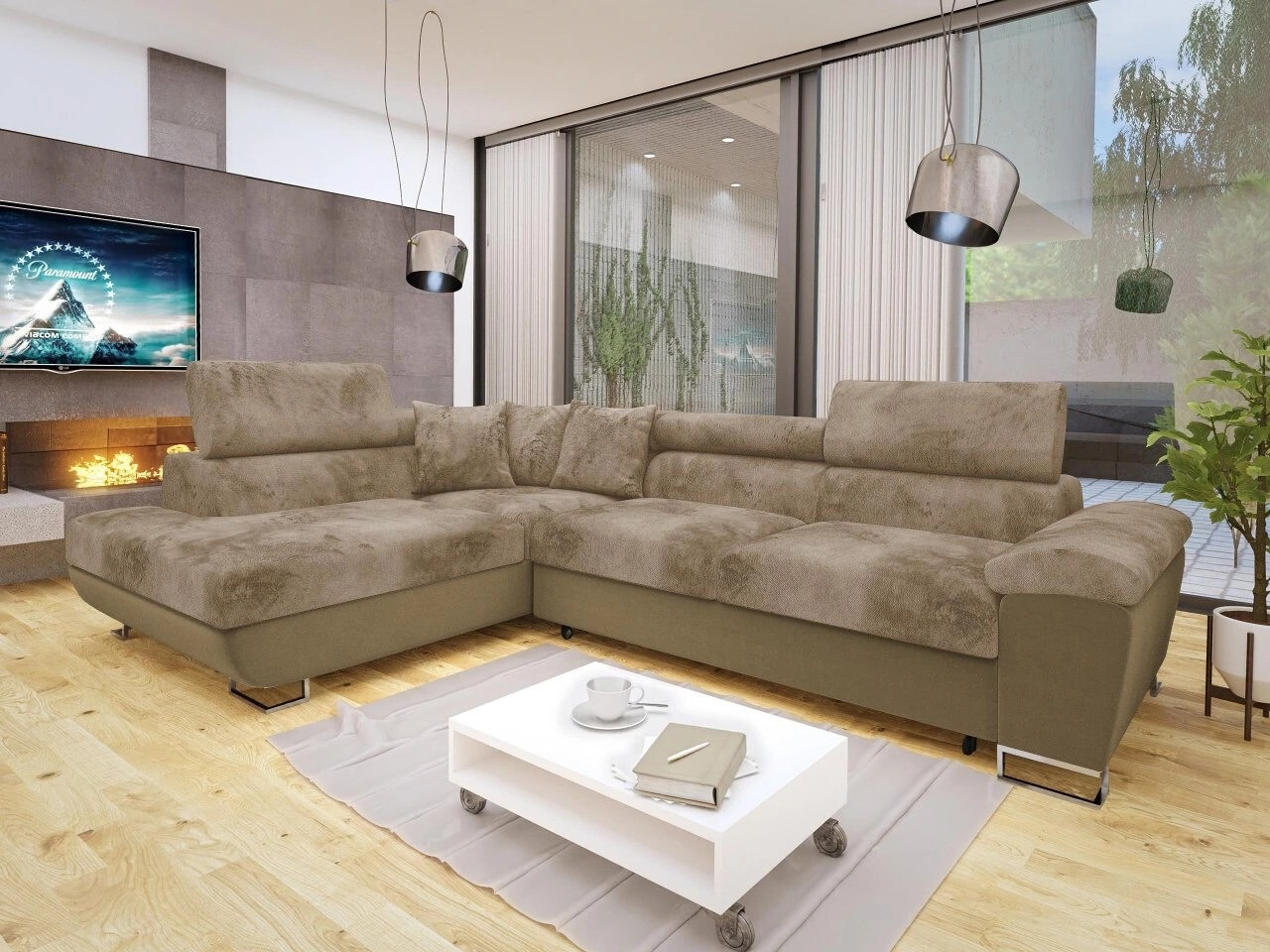 Ugaona sofa Comfivo 290 (Otusso 02 + Sorriso 5)