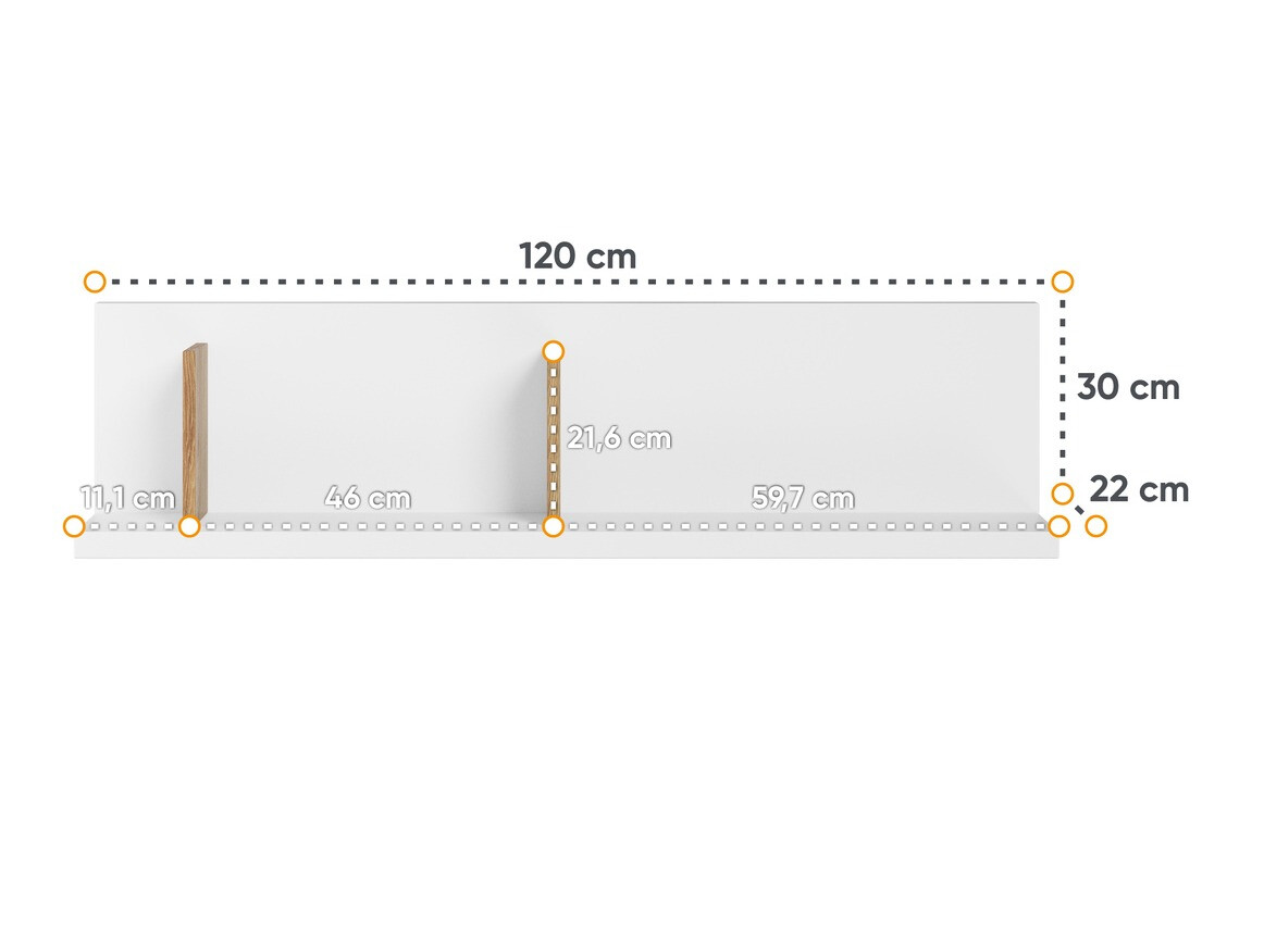 Zidna polica Tesonu 105