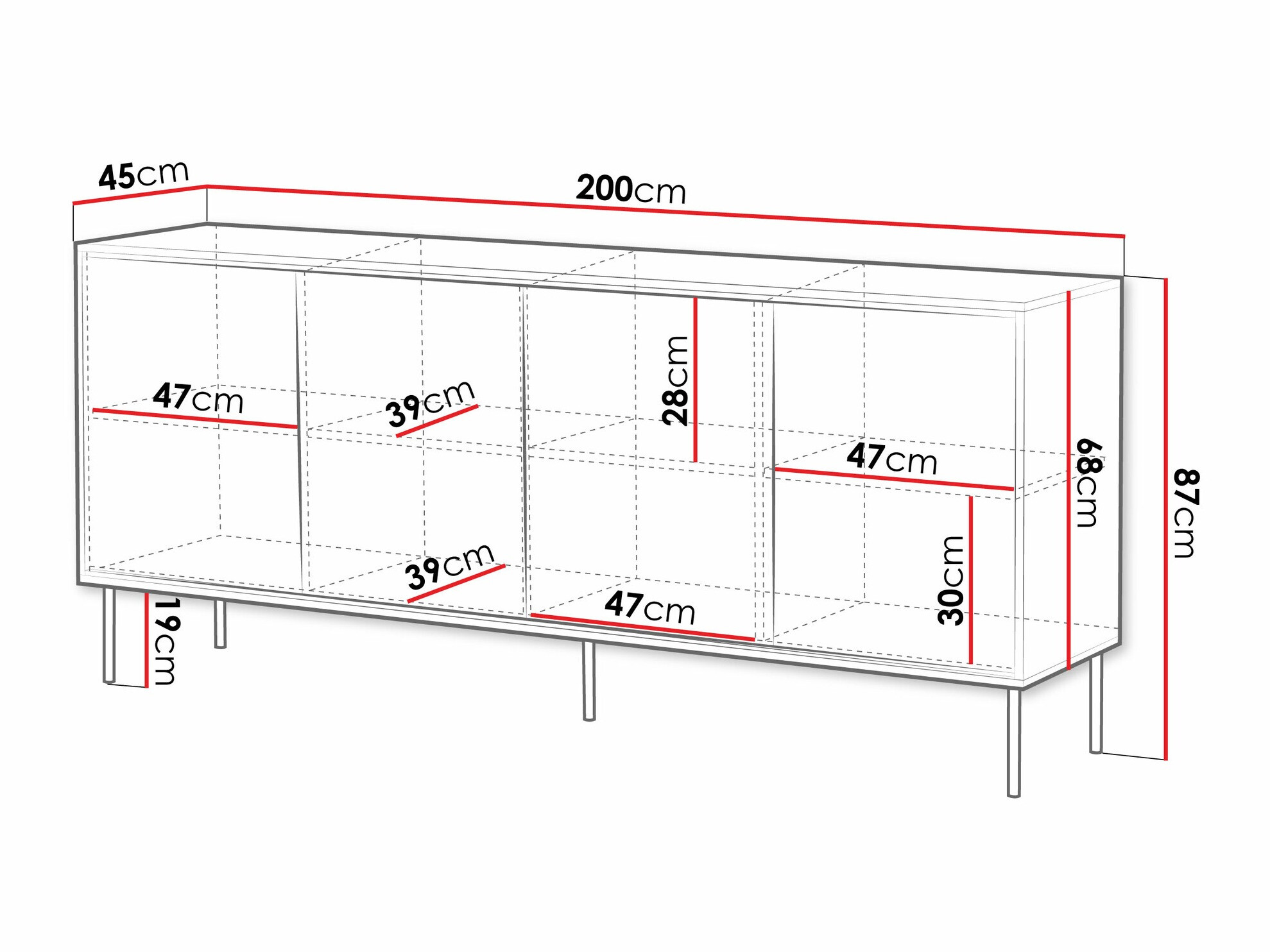 Ormarić Charlotte 208 (Belo)