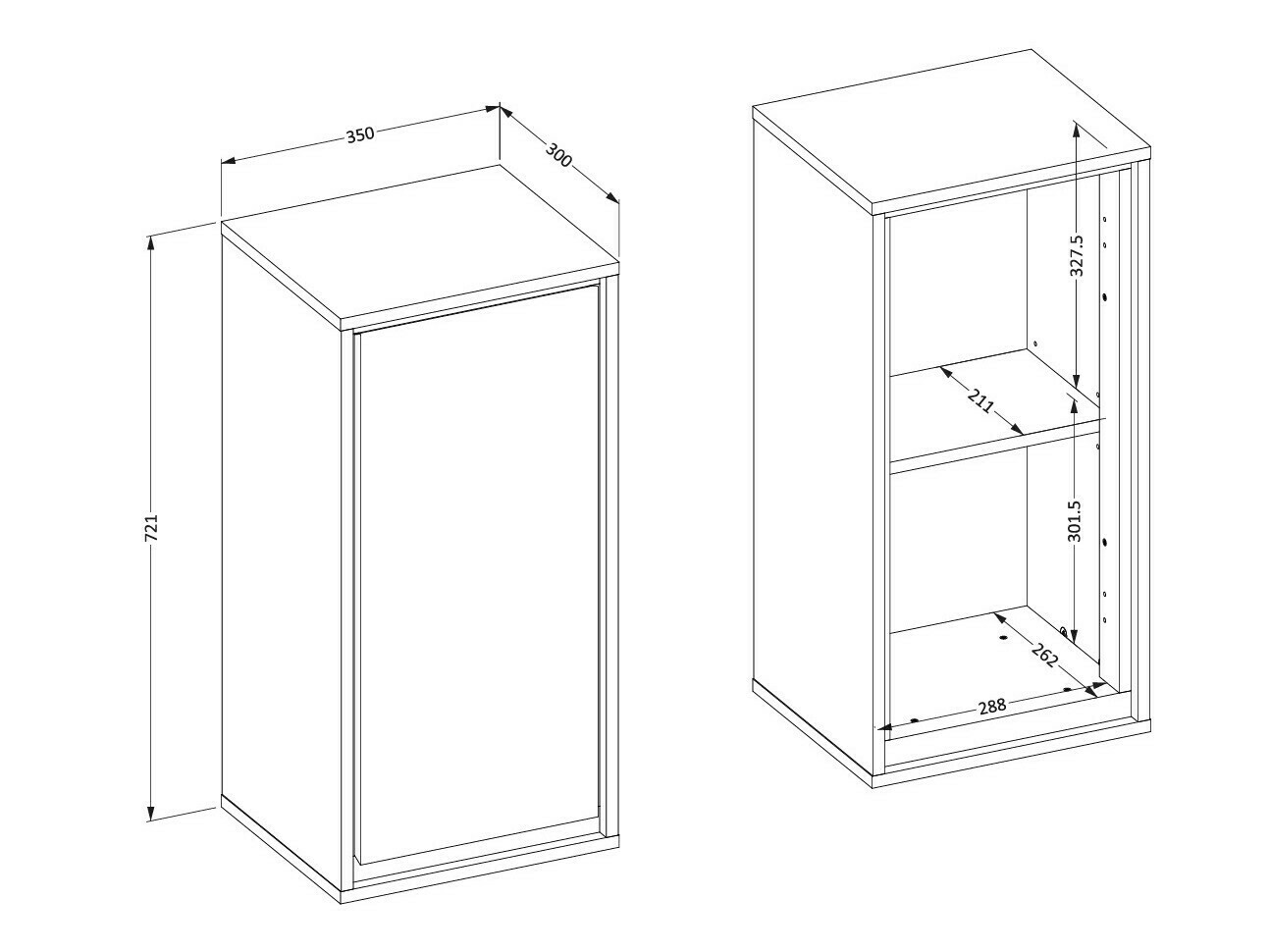 Viseći ormarić za kupatilo Tecavu 100 (Congo)