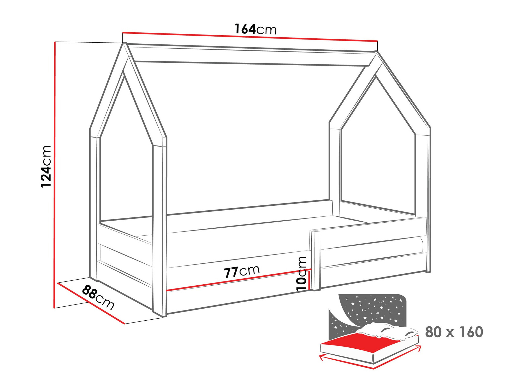 Krevet Edmond 123 (Sivo)