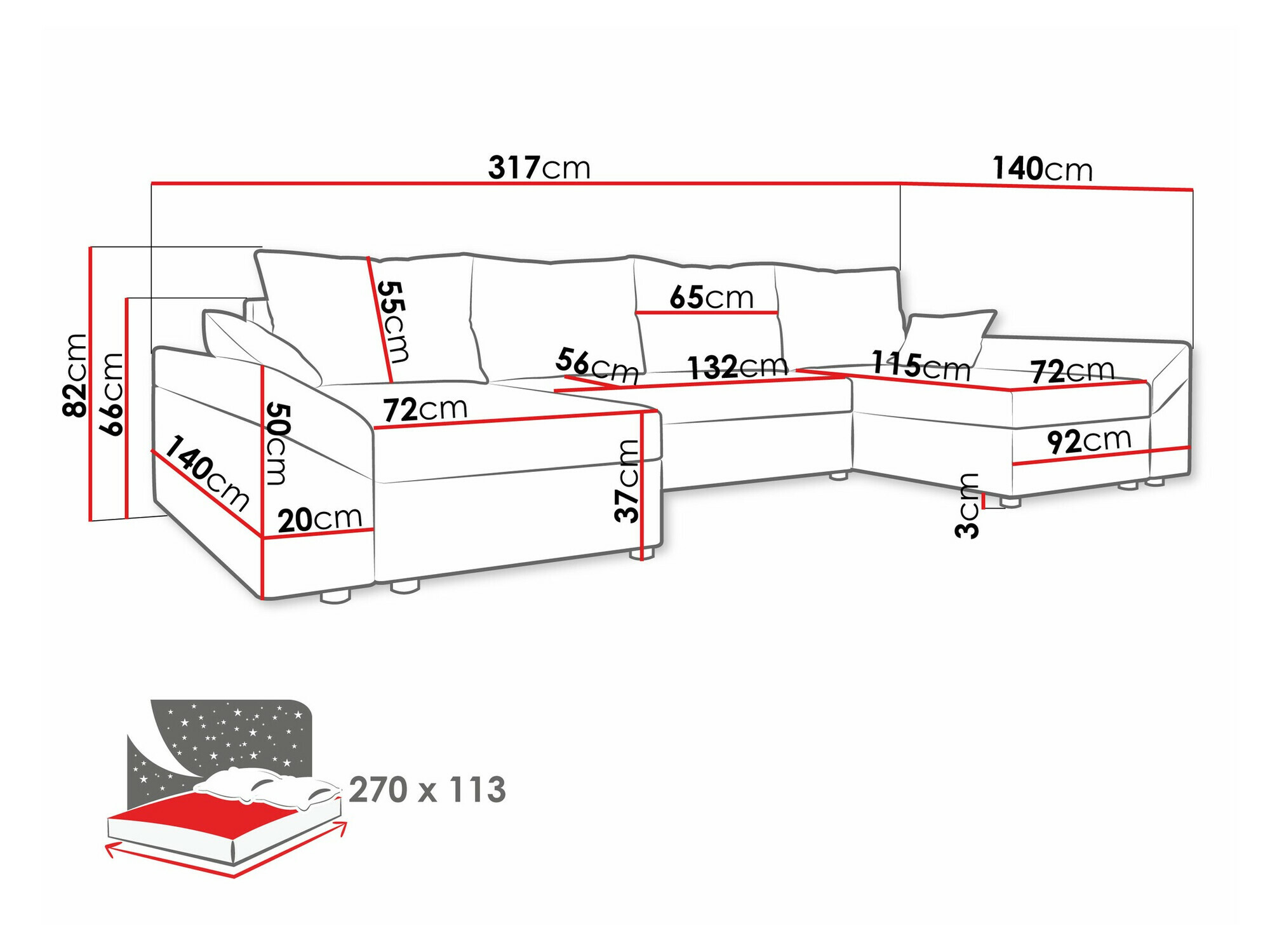 Ugaona sofa Memphis 131 (Kronos 07)