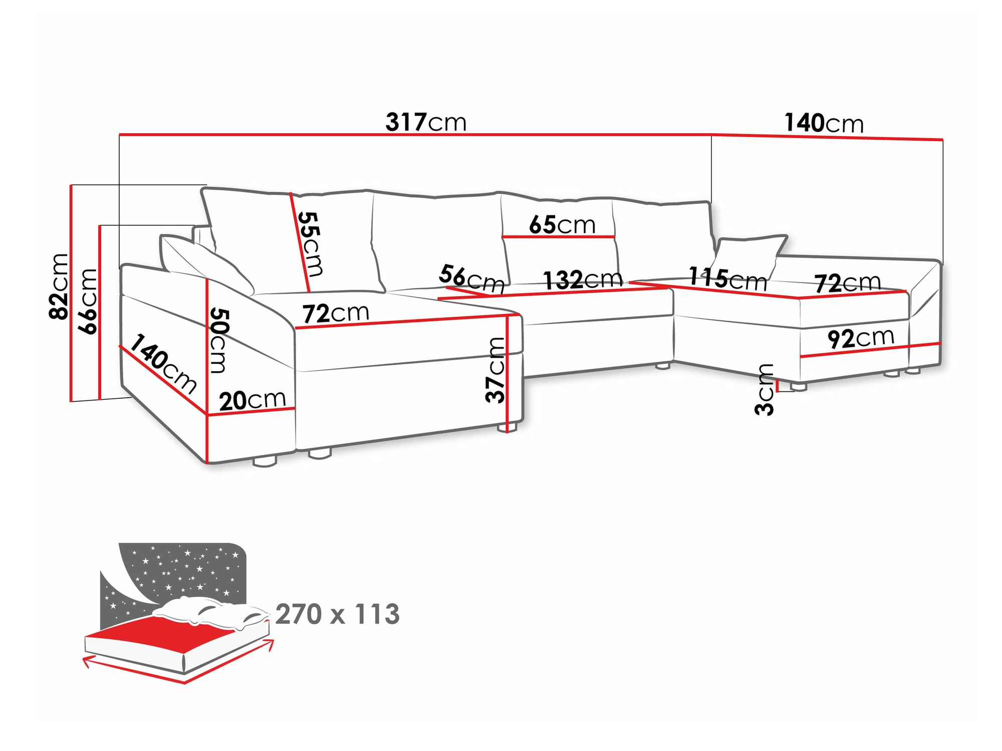 Ugaona sofa Memphis 131 (Kronos 09)