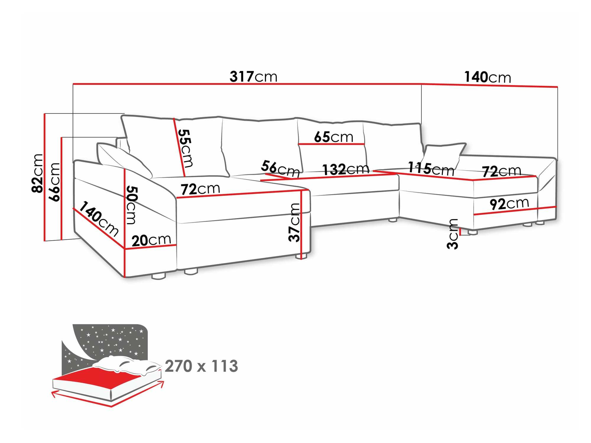 Ugaona sofa Memphis 131 (Muna 10 + Muna 14)
