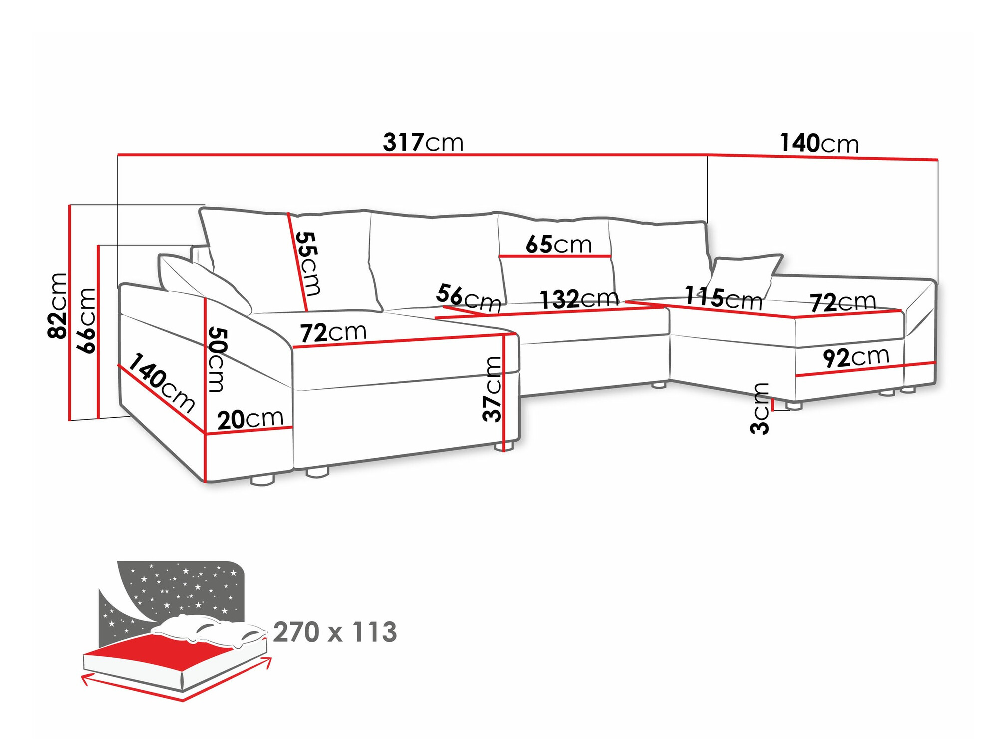 Ugaona sofa Memphis 131 (Paros 06 + Kronos 07)