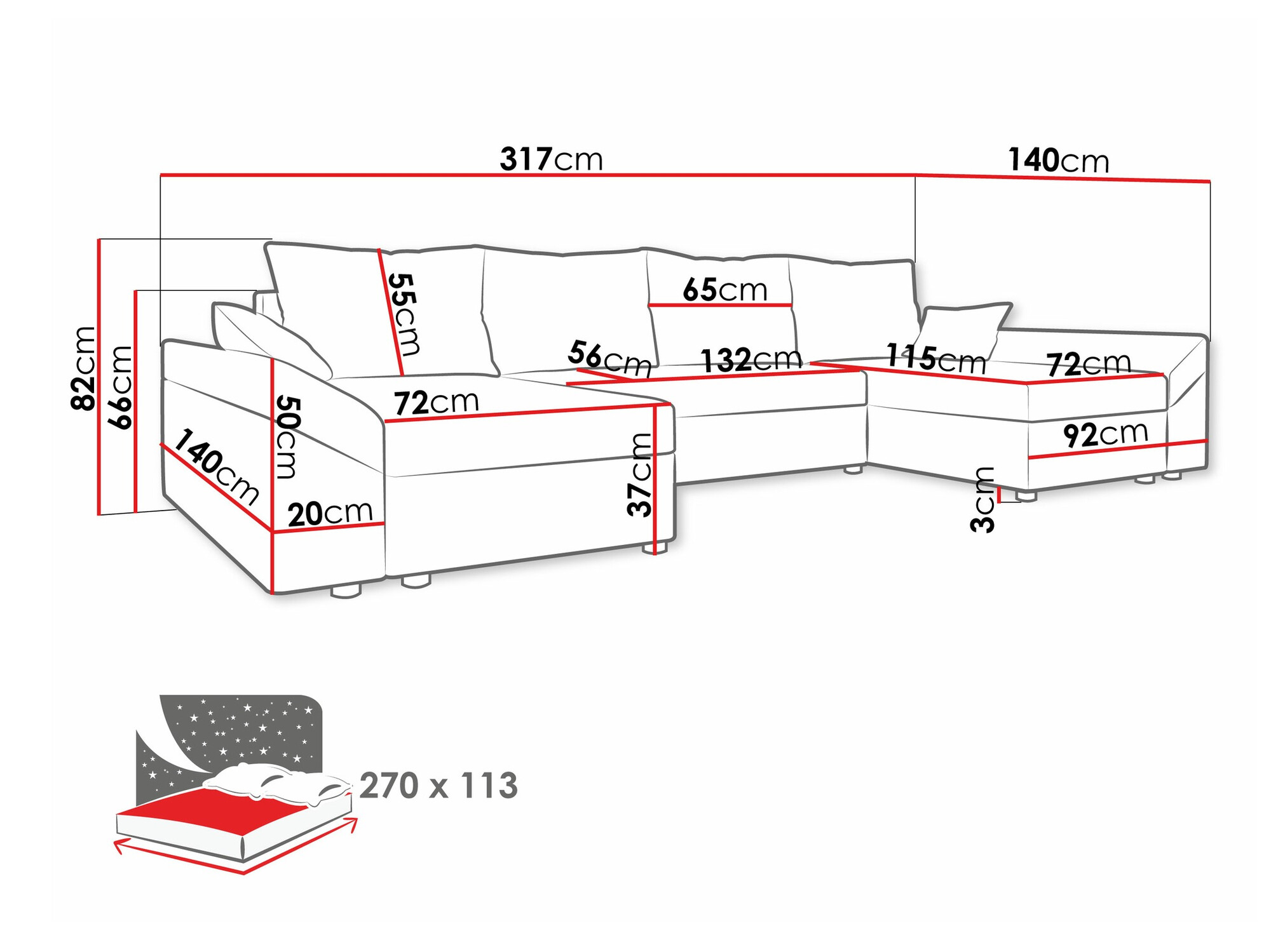 Ugaona sofa Memphis 131 (Paros 06)