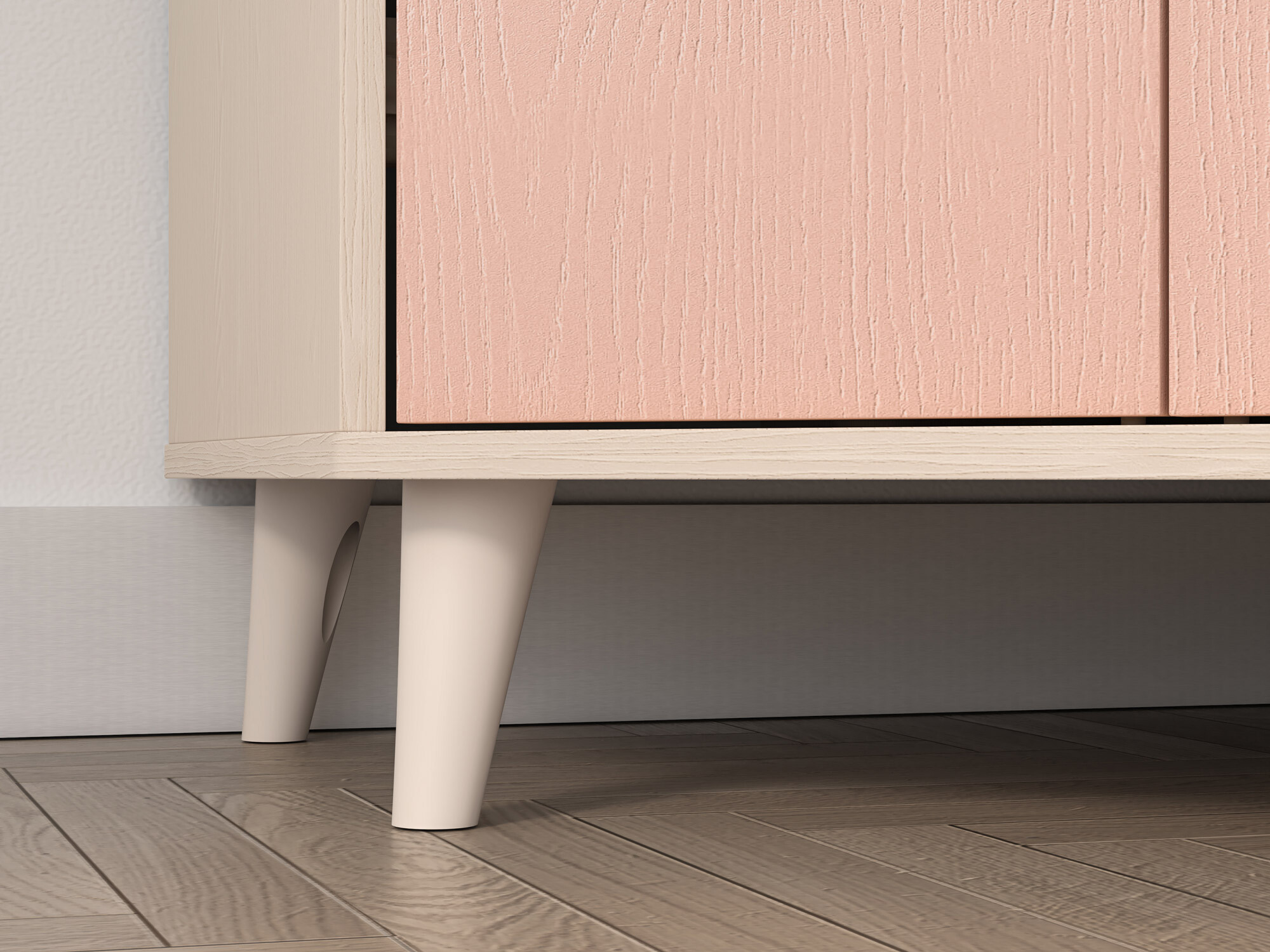 Ugaoni ormar Tortoli 100 (Ružičasta)